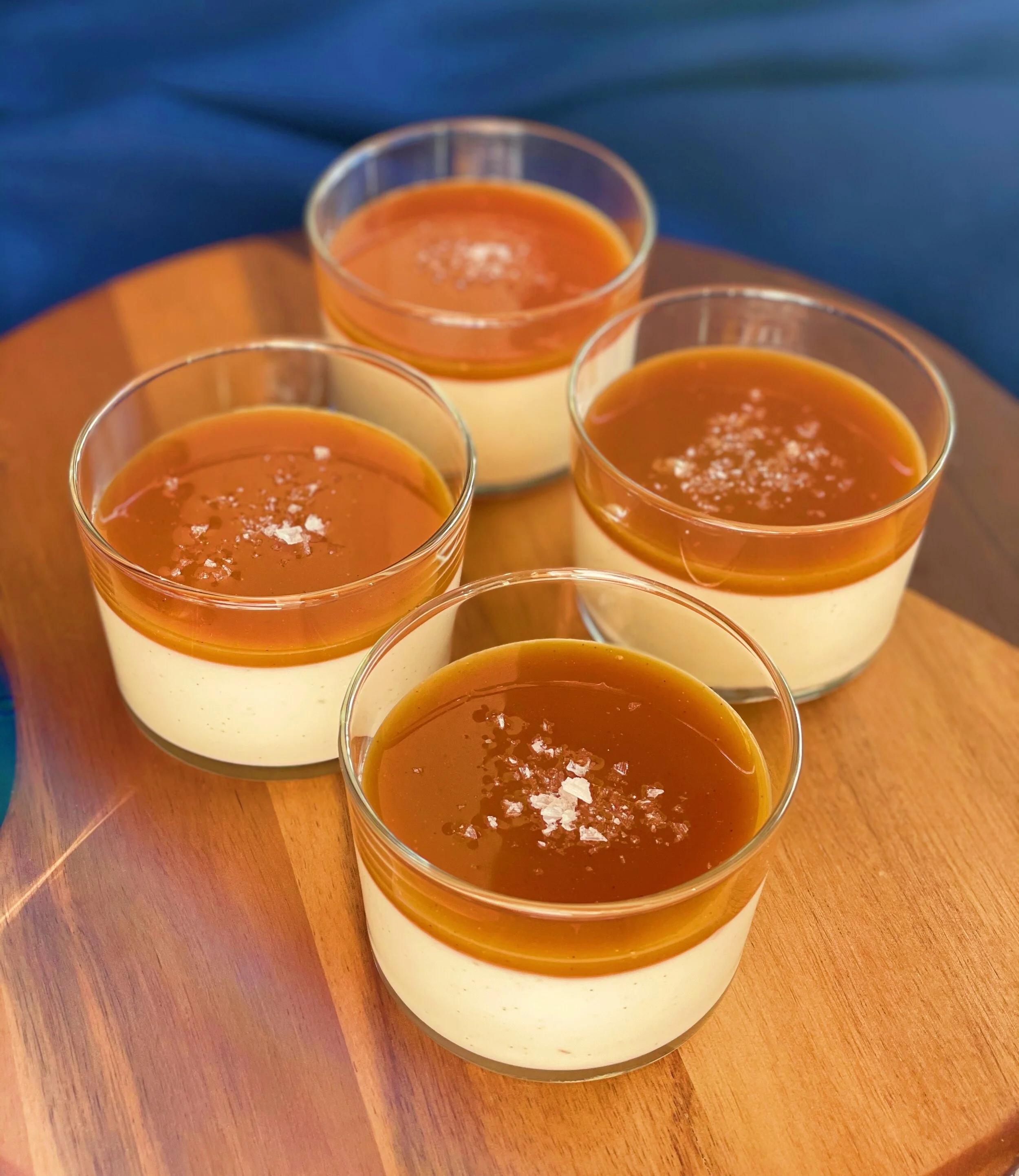 Spiced Panna Cotta with Bourbon Salted Caramel