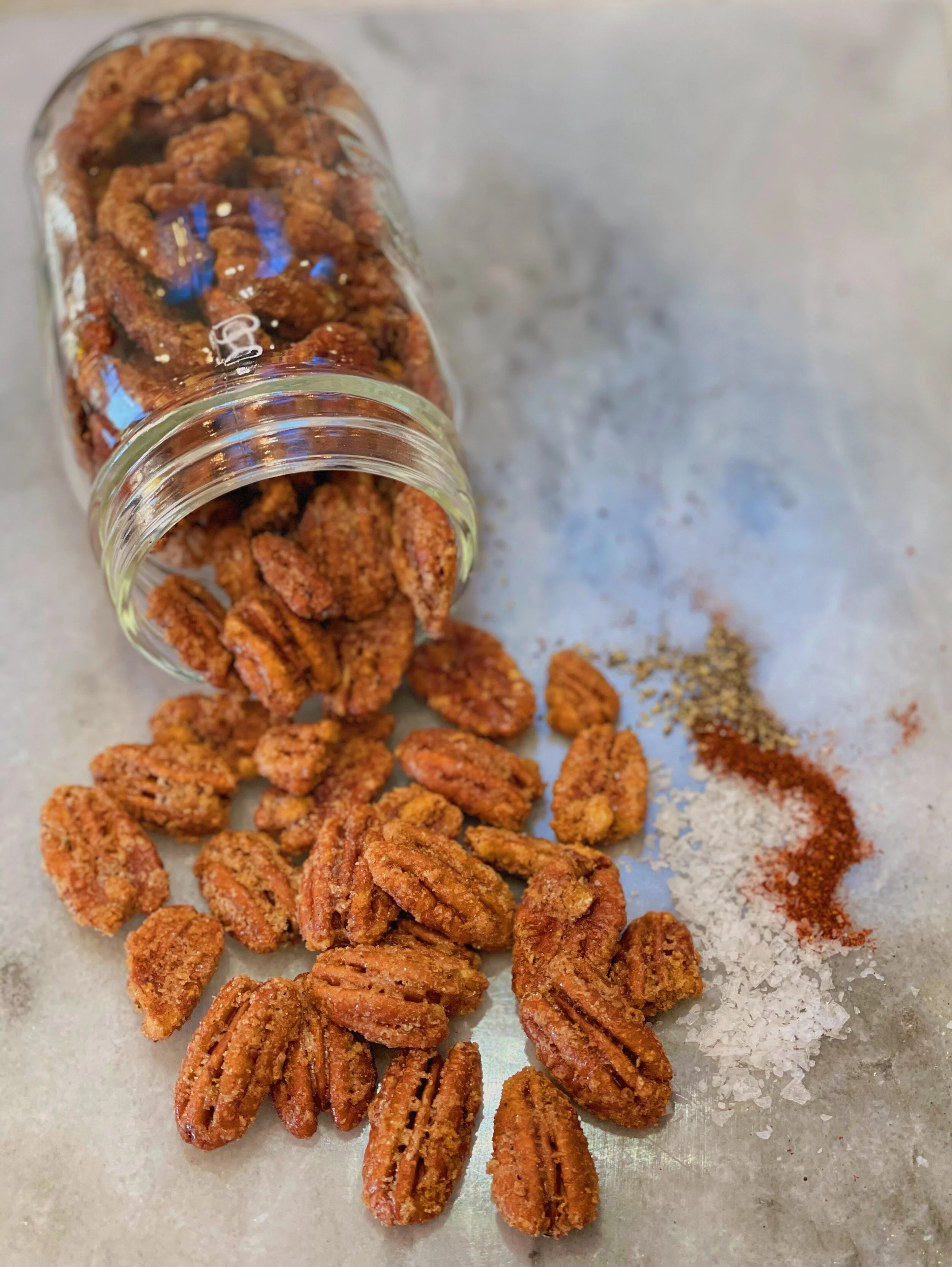 Spiced Bourbon Pecans