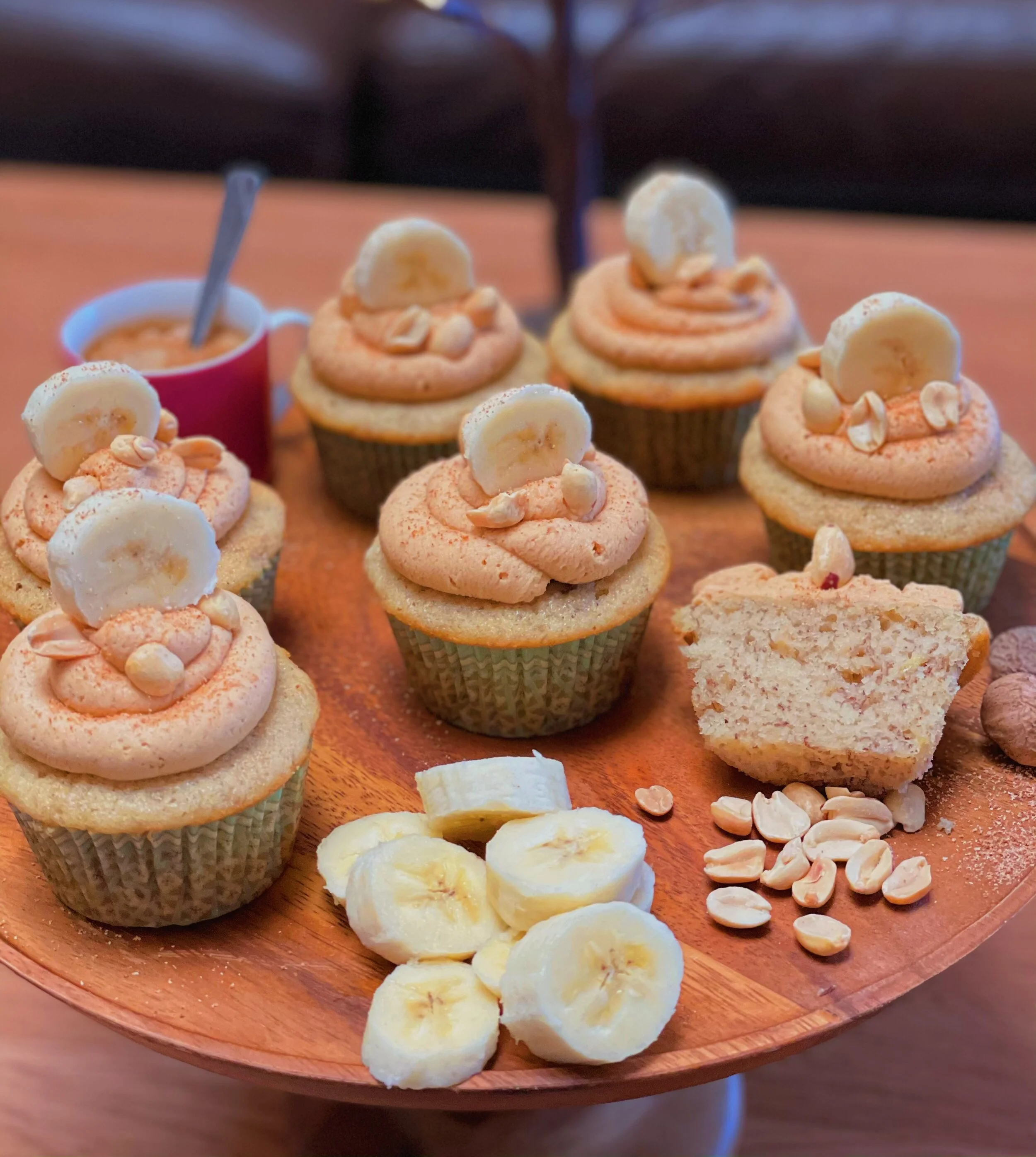 Banana Cupcakes with Peanut Butter Frosting