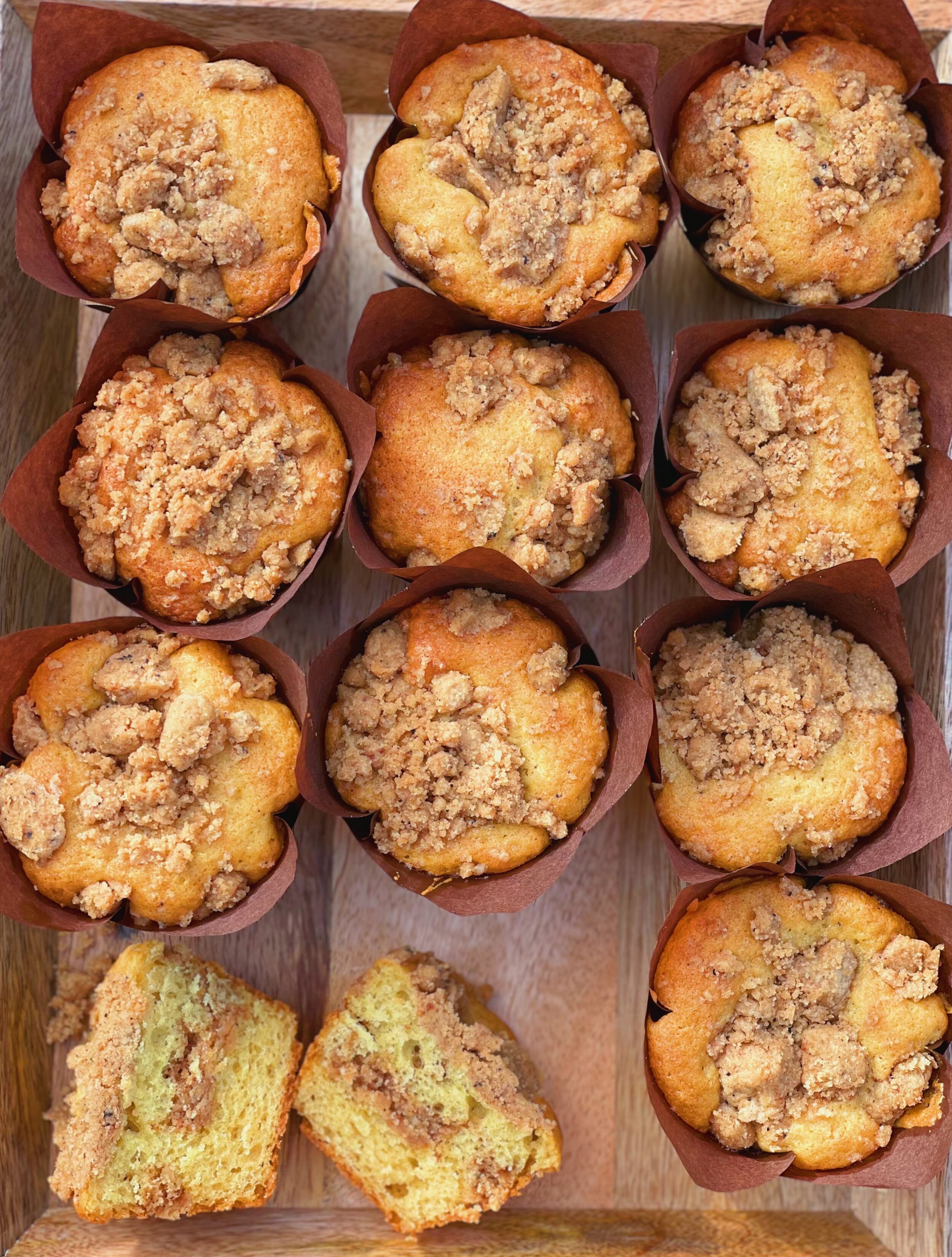Cinnamon Streusel Crumb Muffins