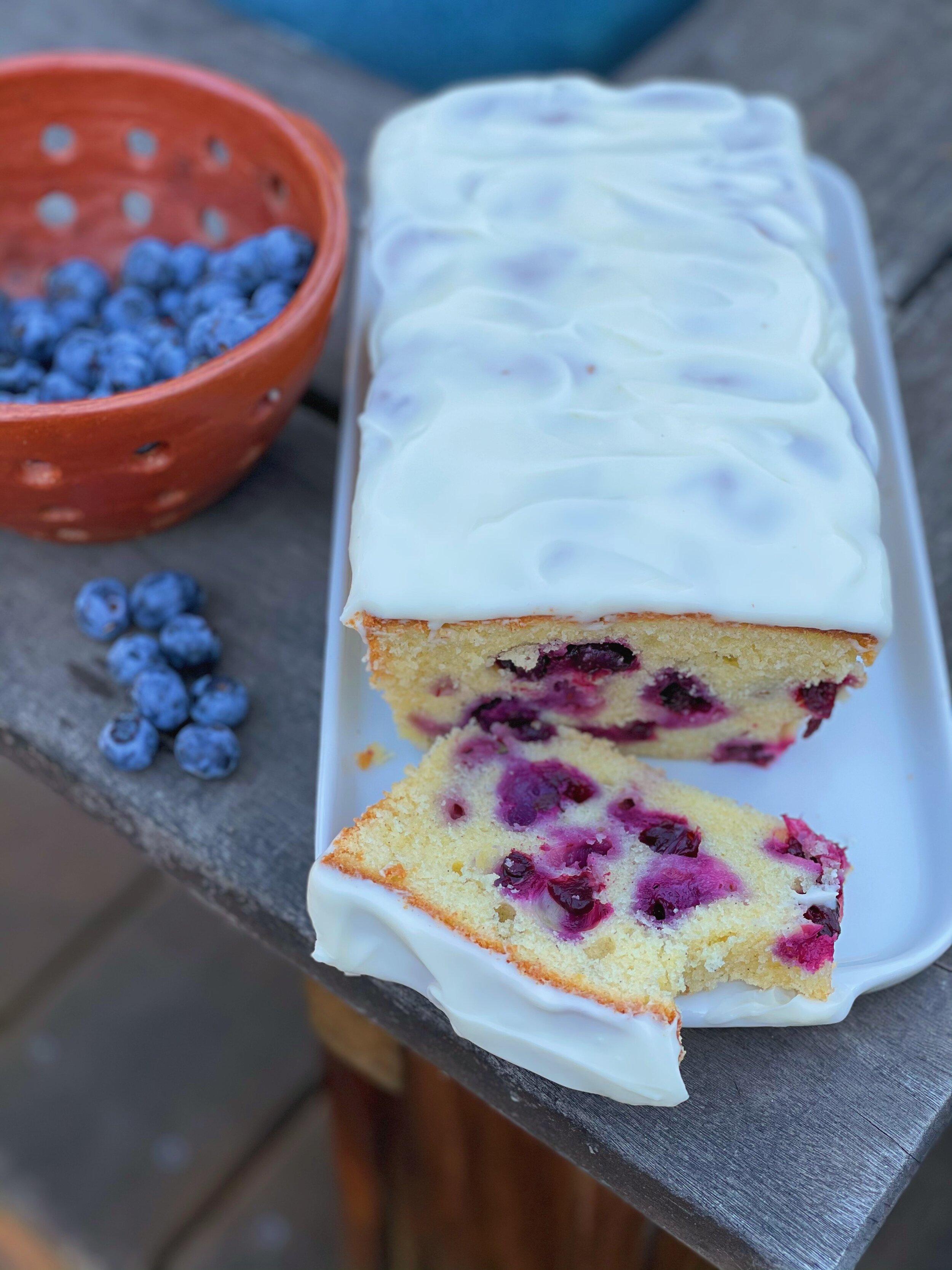 Glazed Blueberry Pound Cake