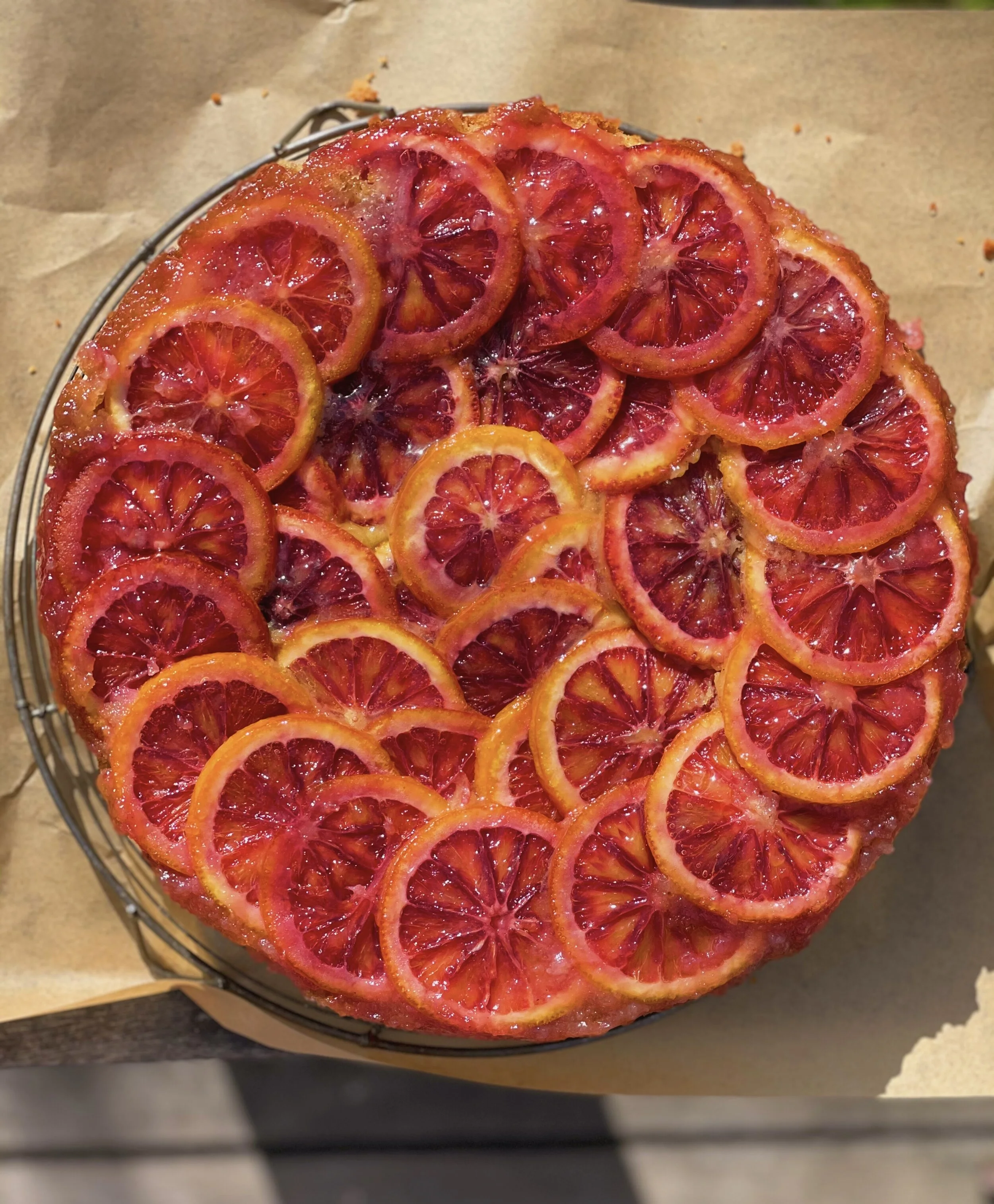 Blood Orange Olive Oil Upside-Down Cake