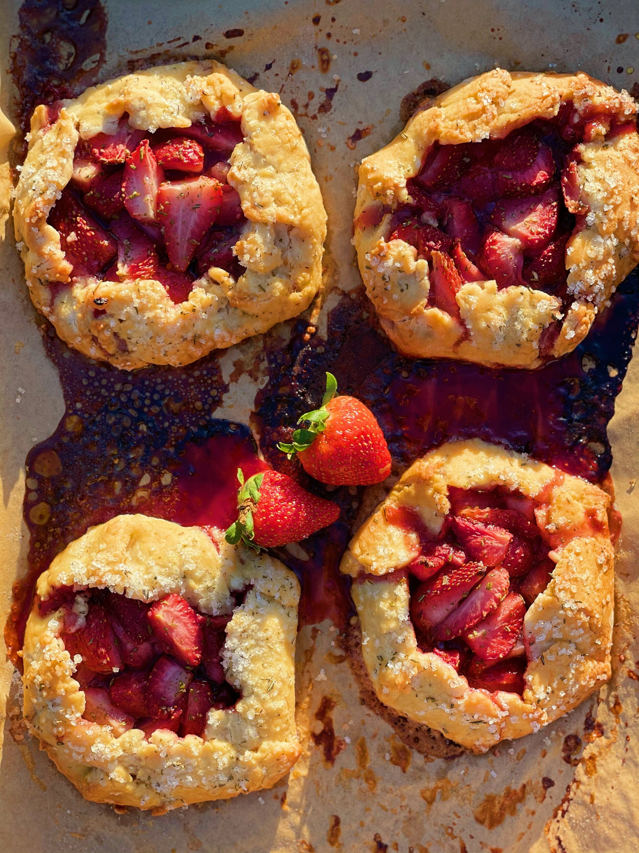 Strawberry Rosemary Crostatas