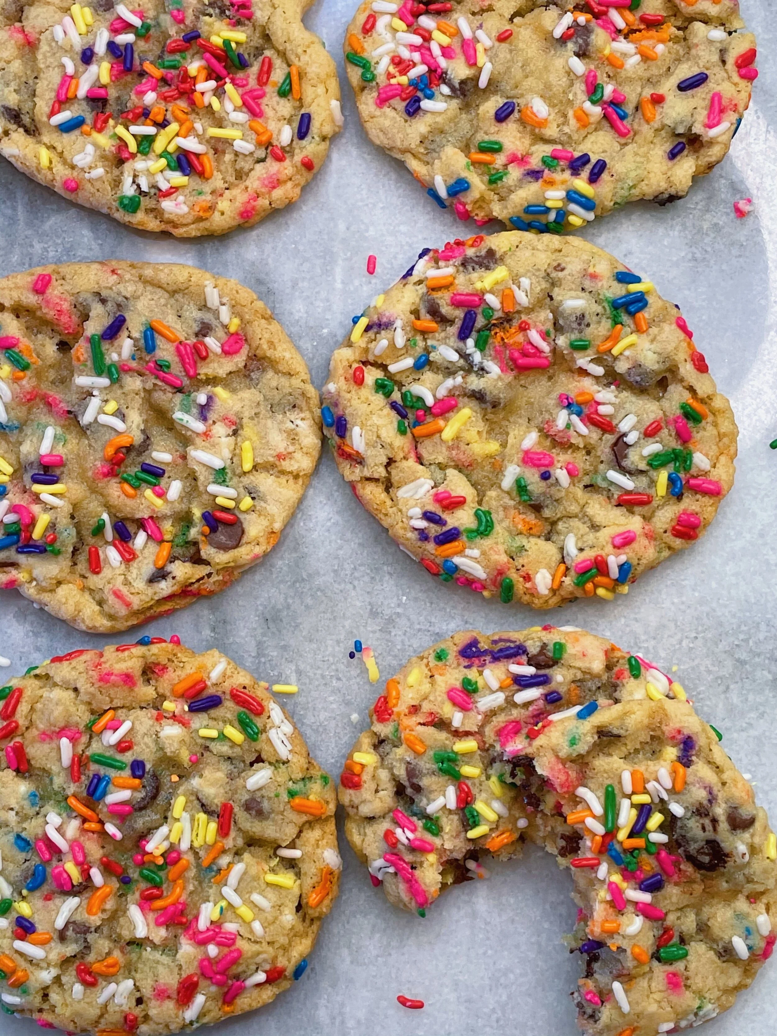 Chocolate Chip Confetti Cookies