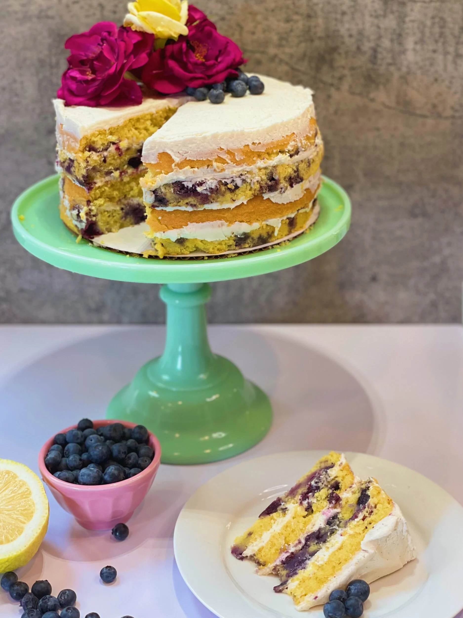 Lemon Blueberry Layer Cake