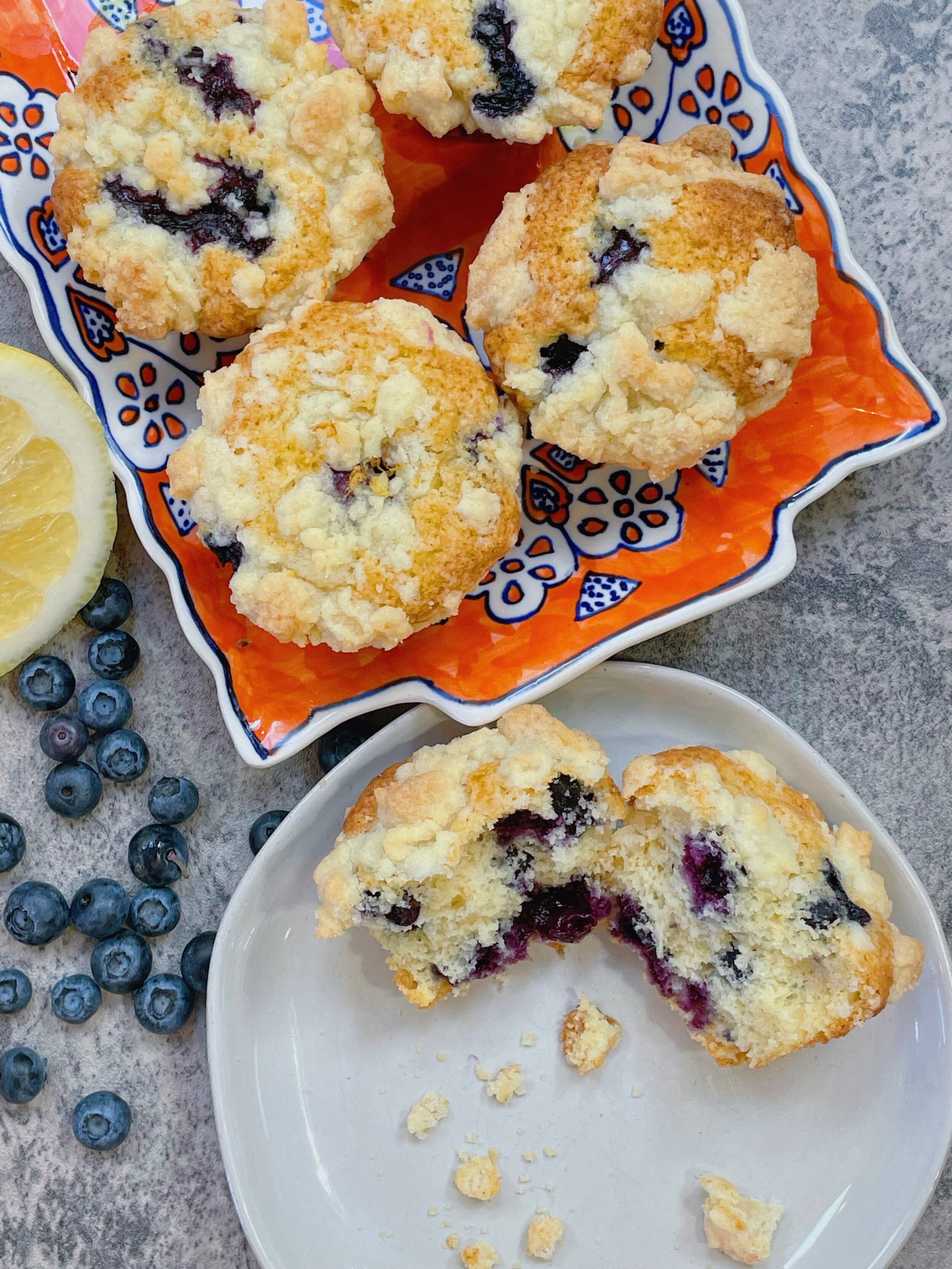 Blueberry Muffins with Lemon Crumb Topping