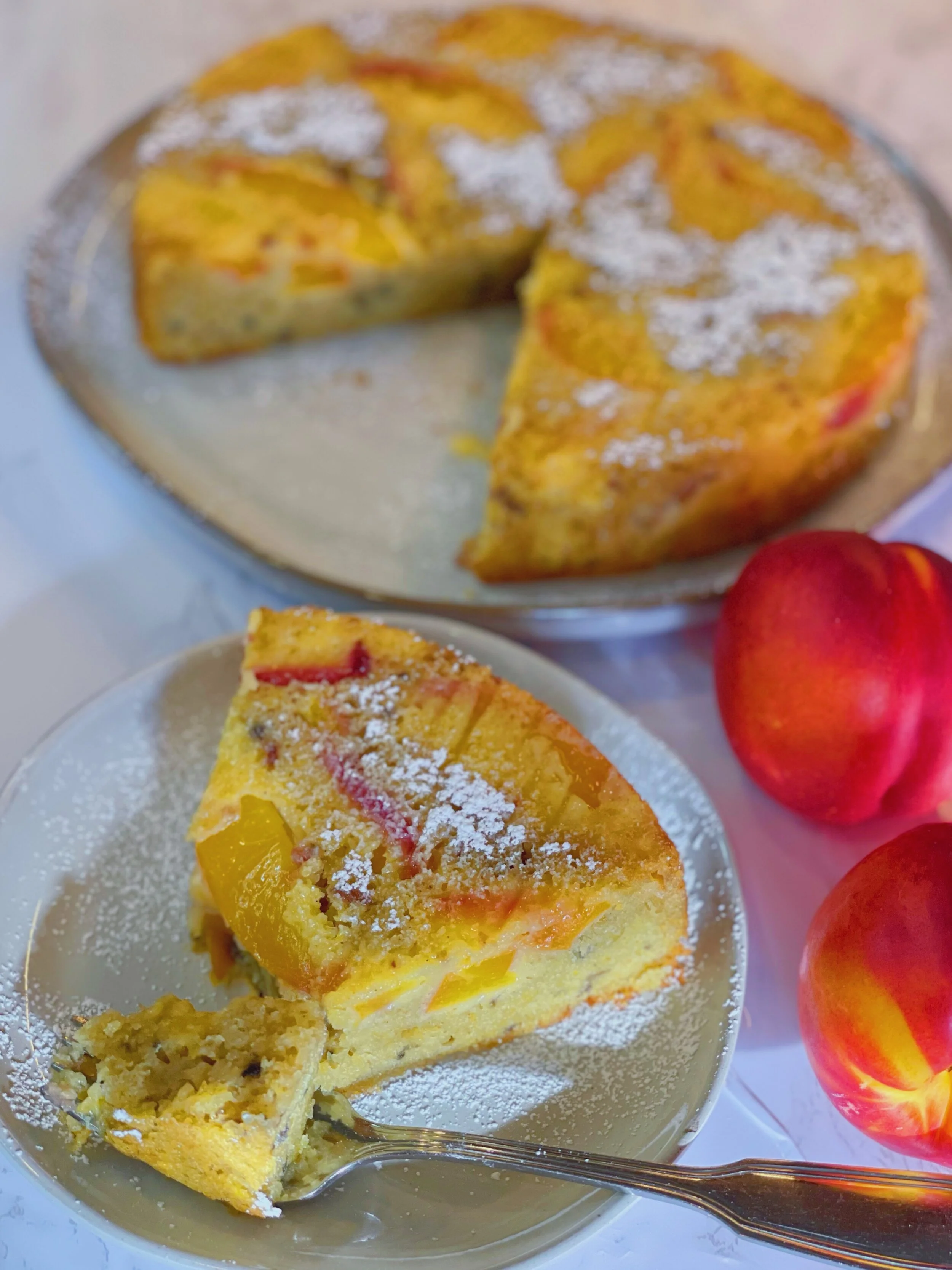 Nectarine Olive Oil Cake