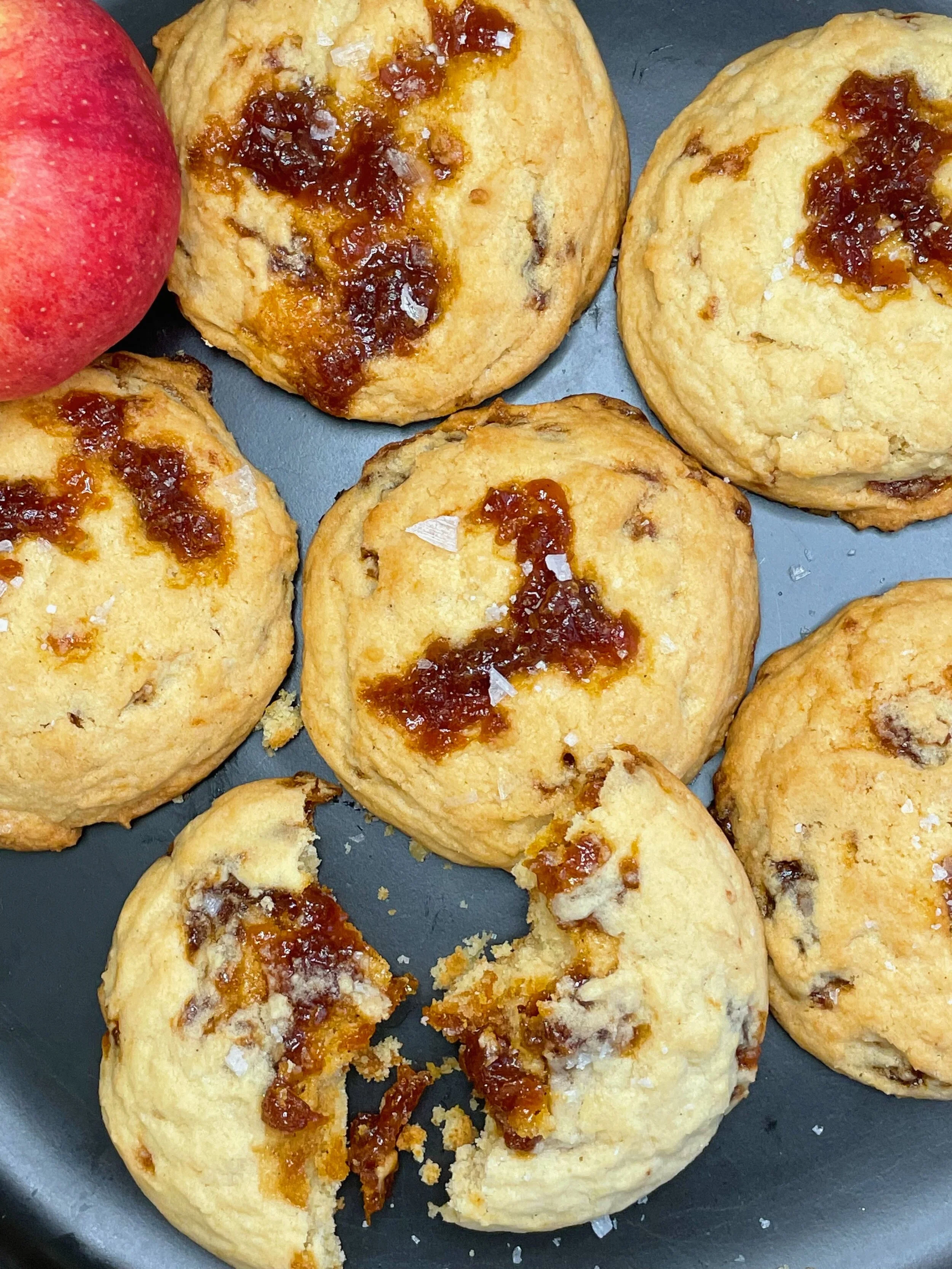 Salted Caramel Apple Cookies