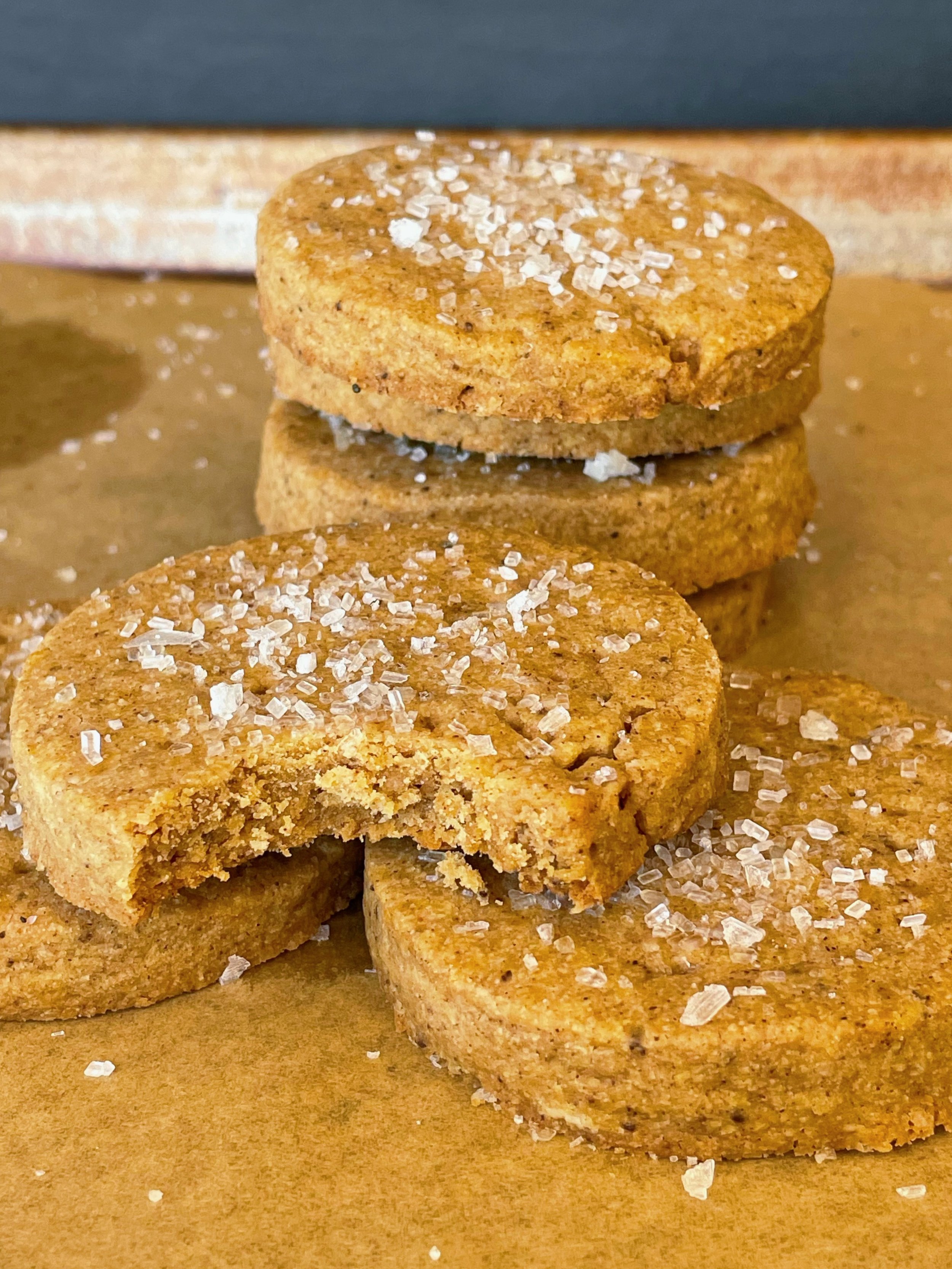 Brown Butter Pumpkin Shortbread Cookies