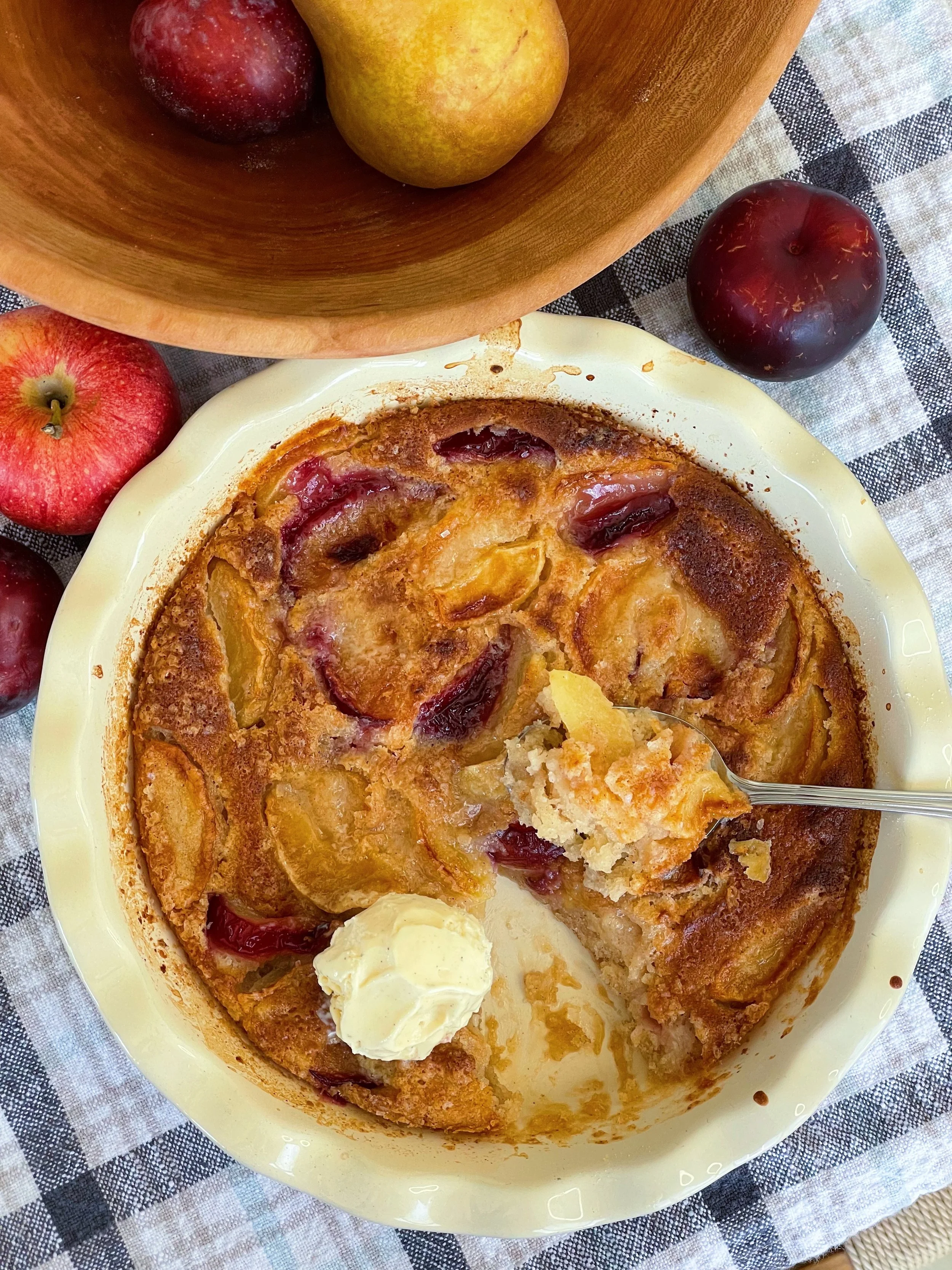 Apple Plum Cobbler