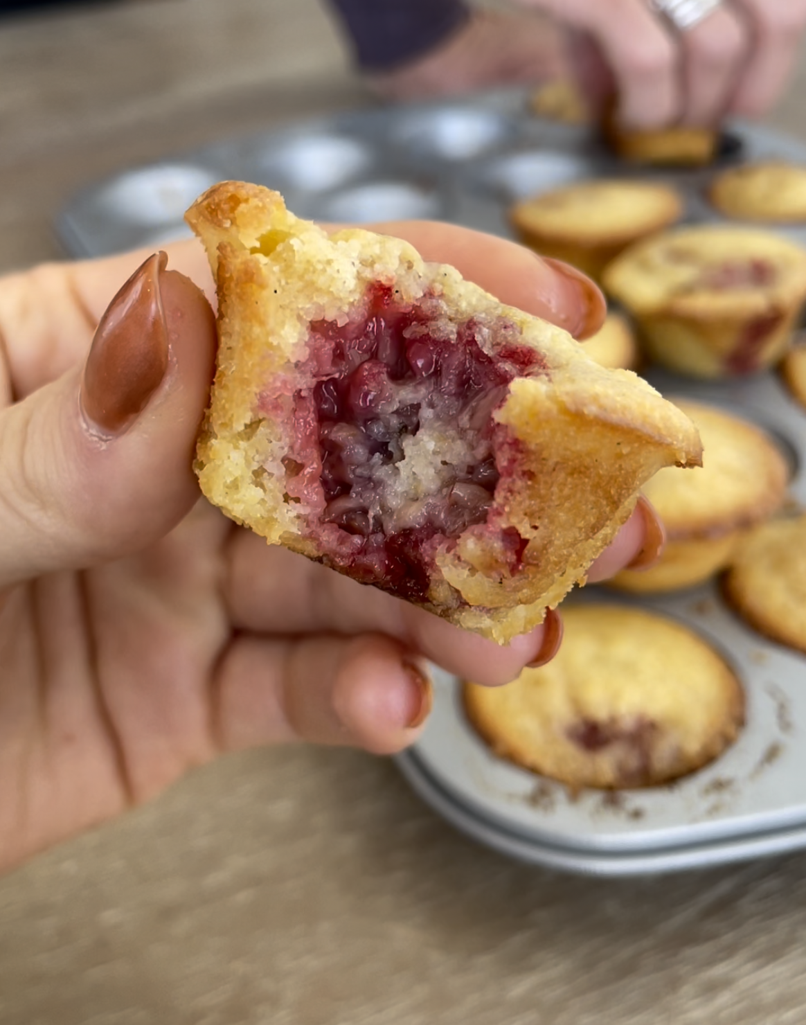 Raspberry Mini Corn Muffins