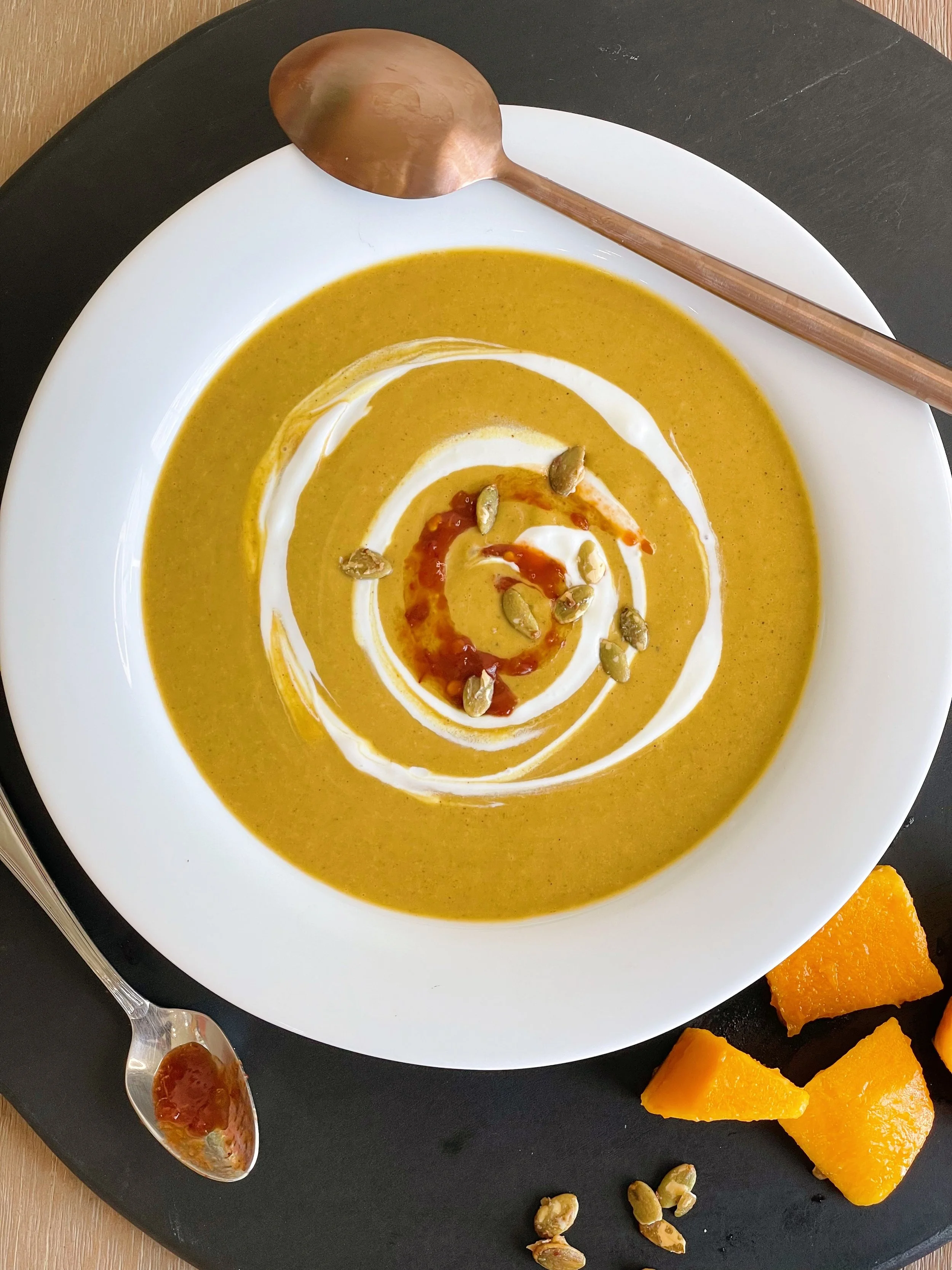 Creamy Curried Butternut Squash Soup
