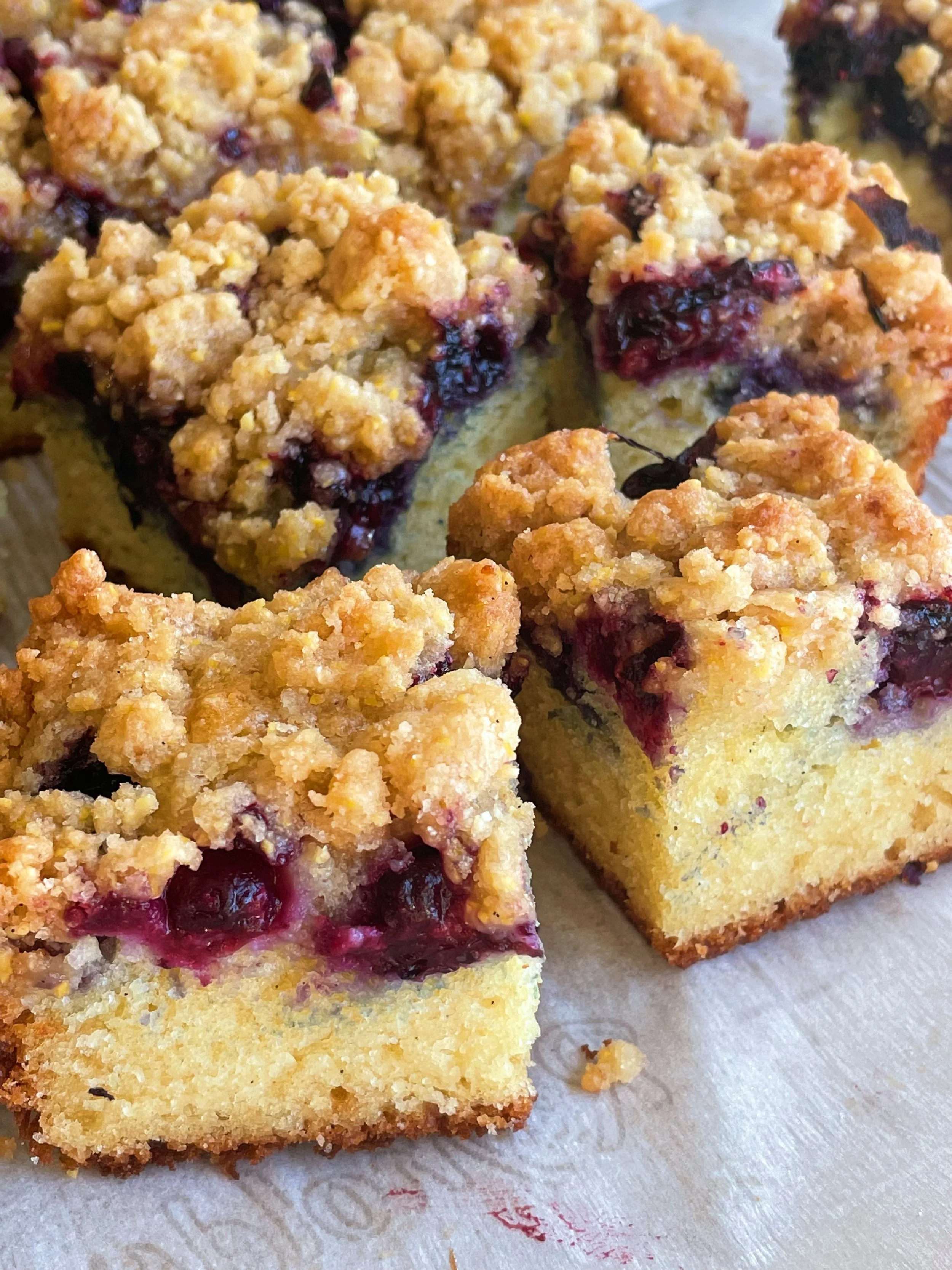 Ricotta Blueberry Crumb Cake