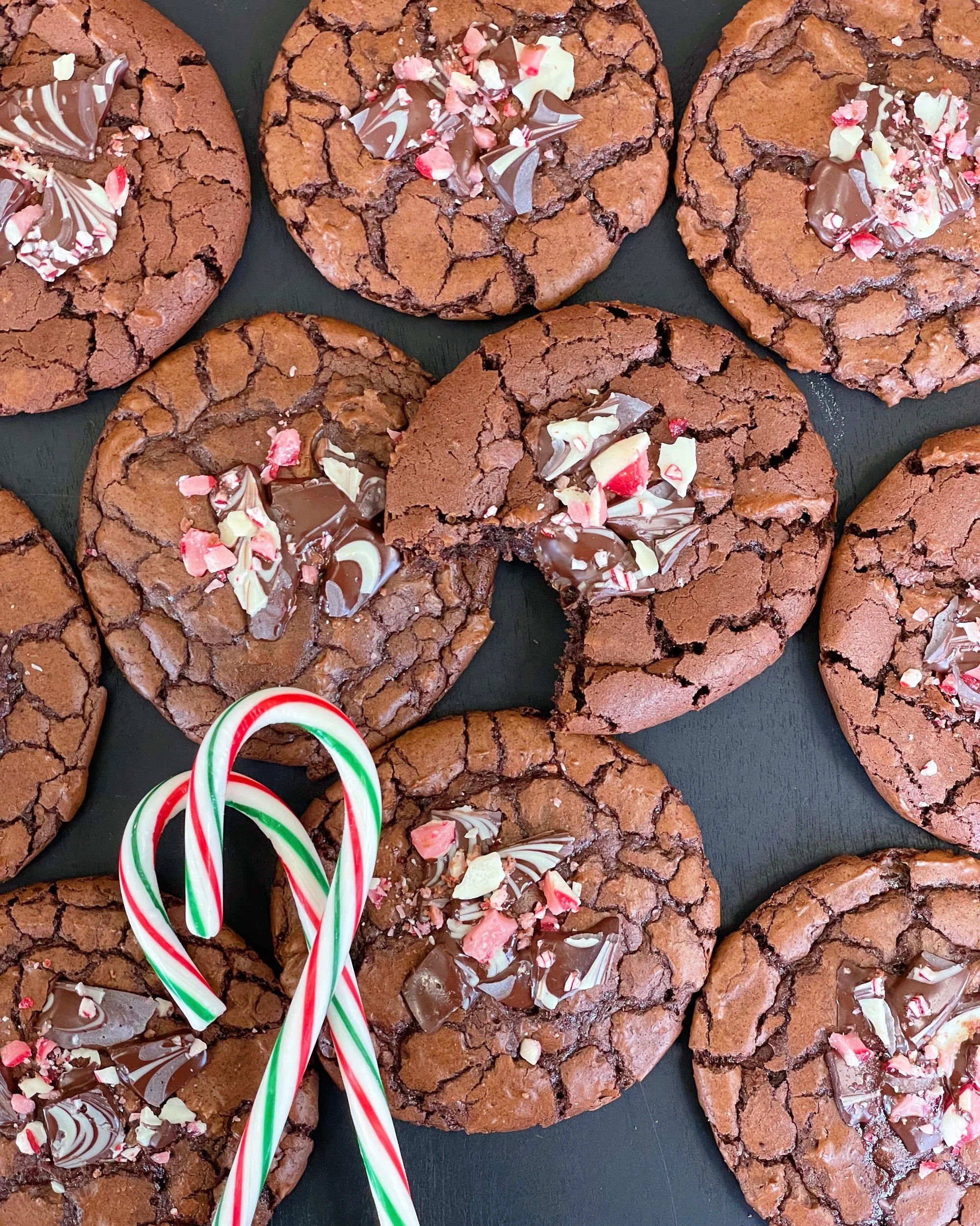 Chocolate Peppermint Bark Cookies