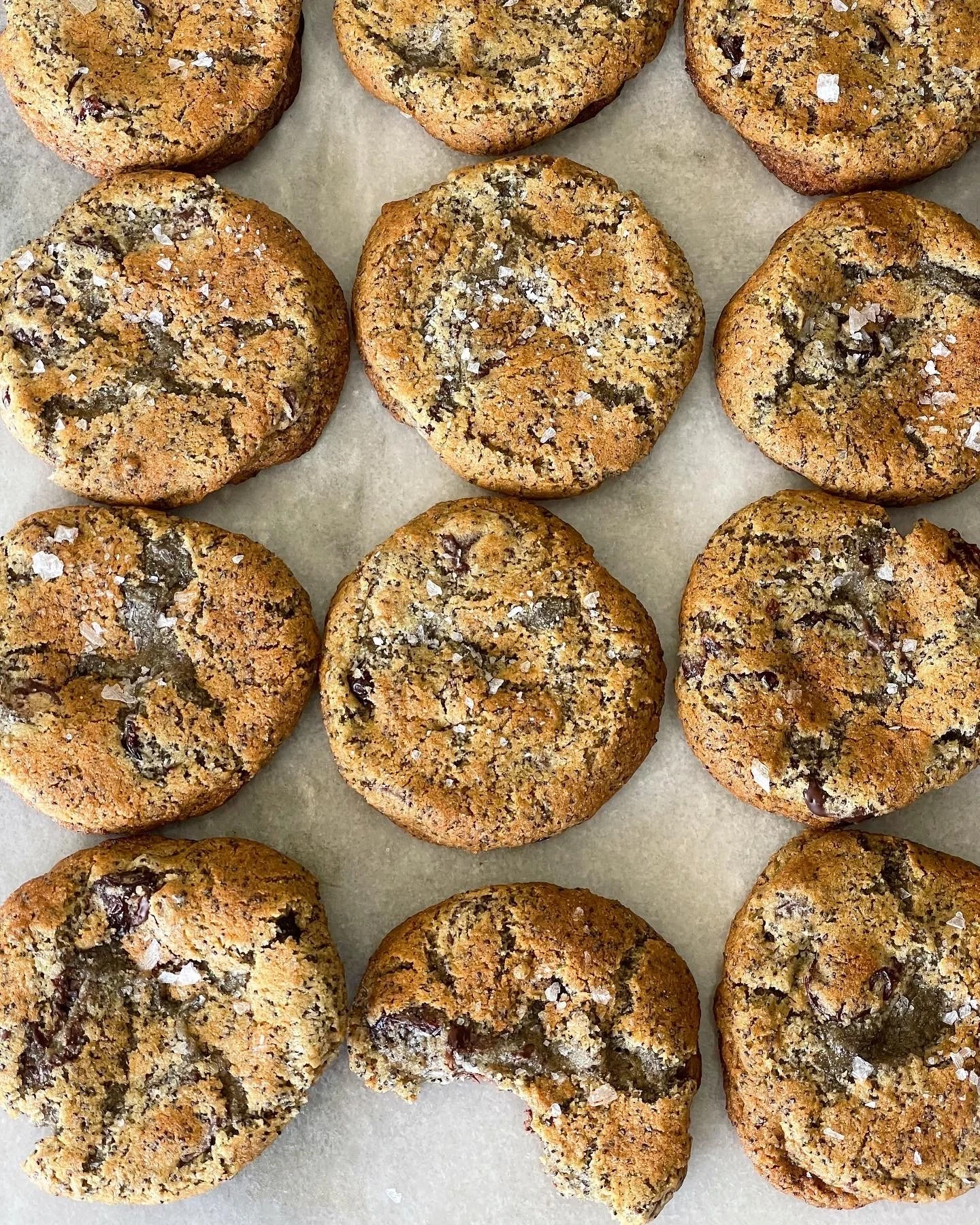 Cherry Rye Chocolate Chip Cookies