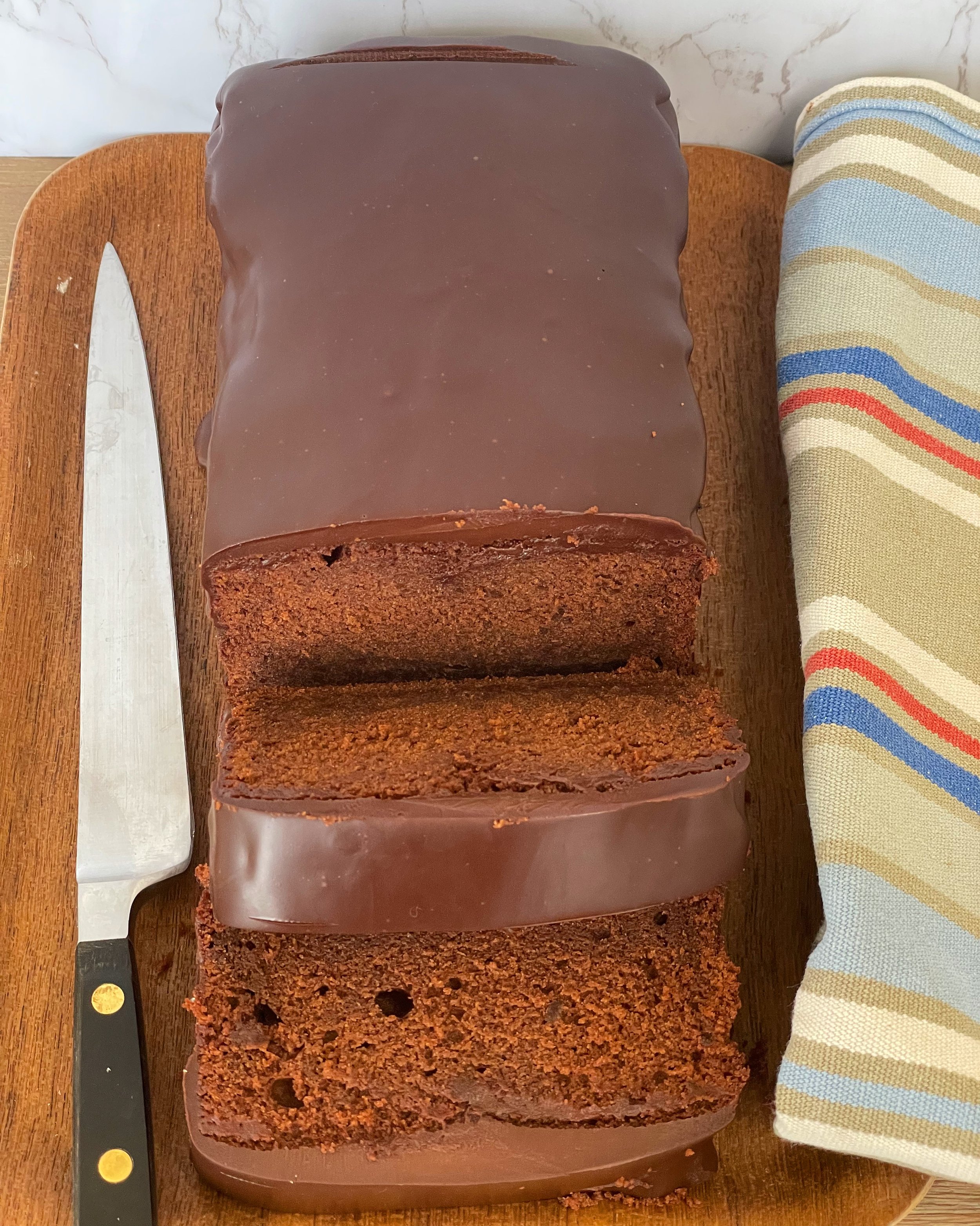 Chocolate Pound Cake with Chocolate Ganache