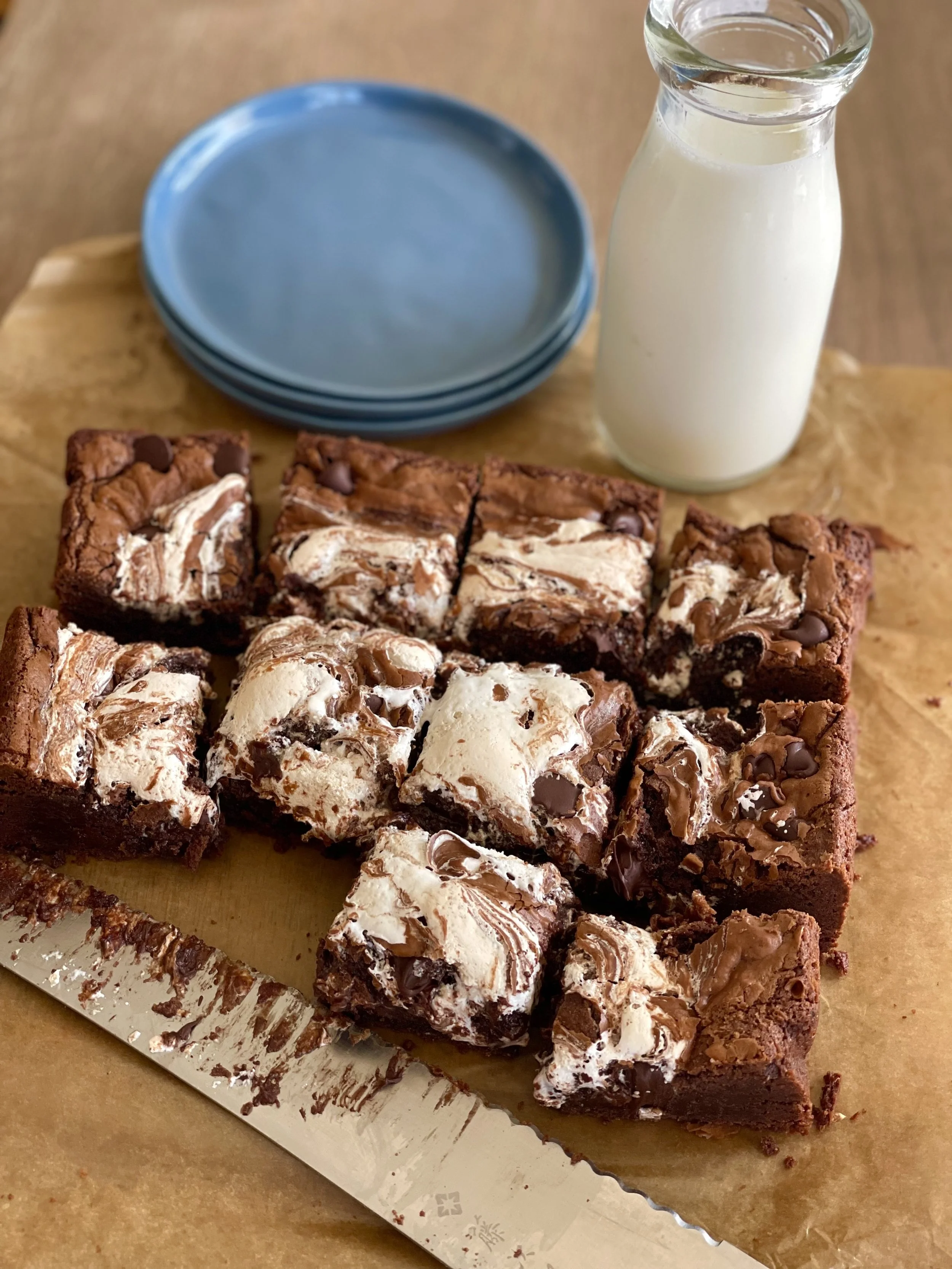 Browned Butter Brownies with Marshmallow
