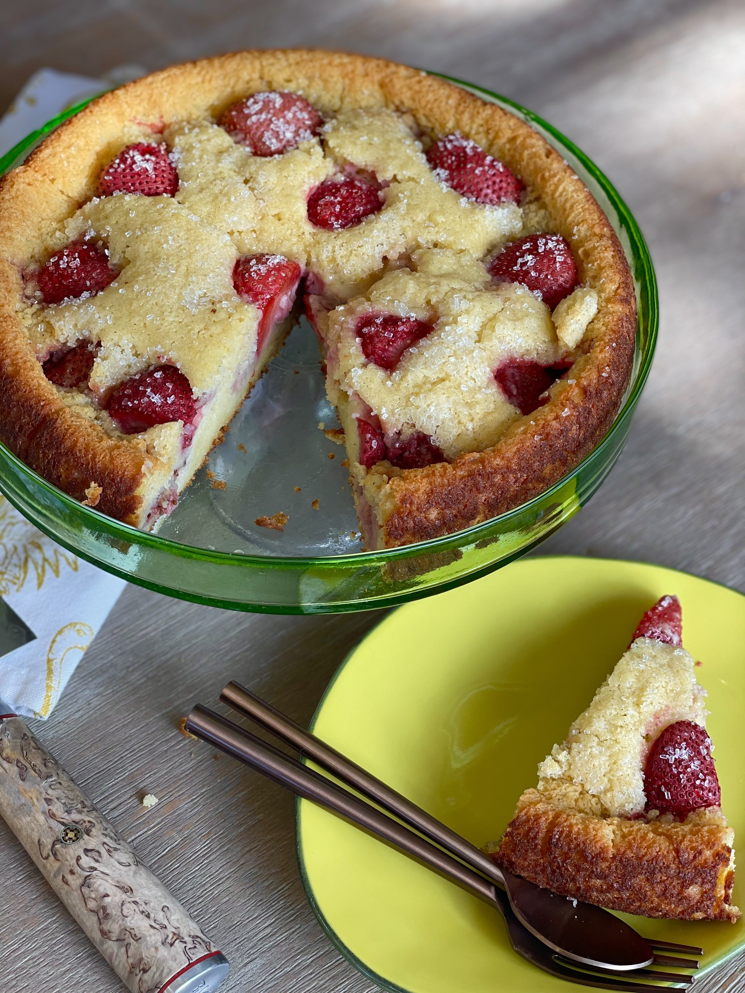 Lemon Ricotta Cake with Strawberries