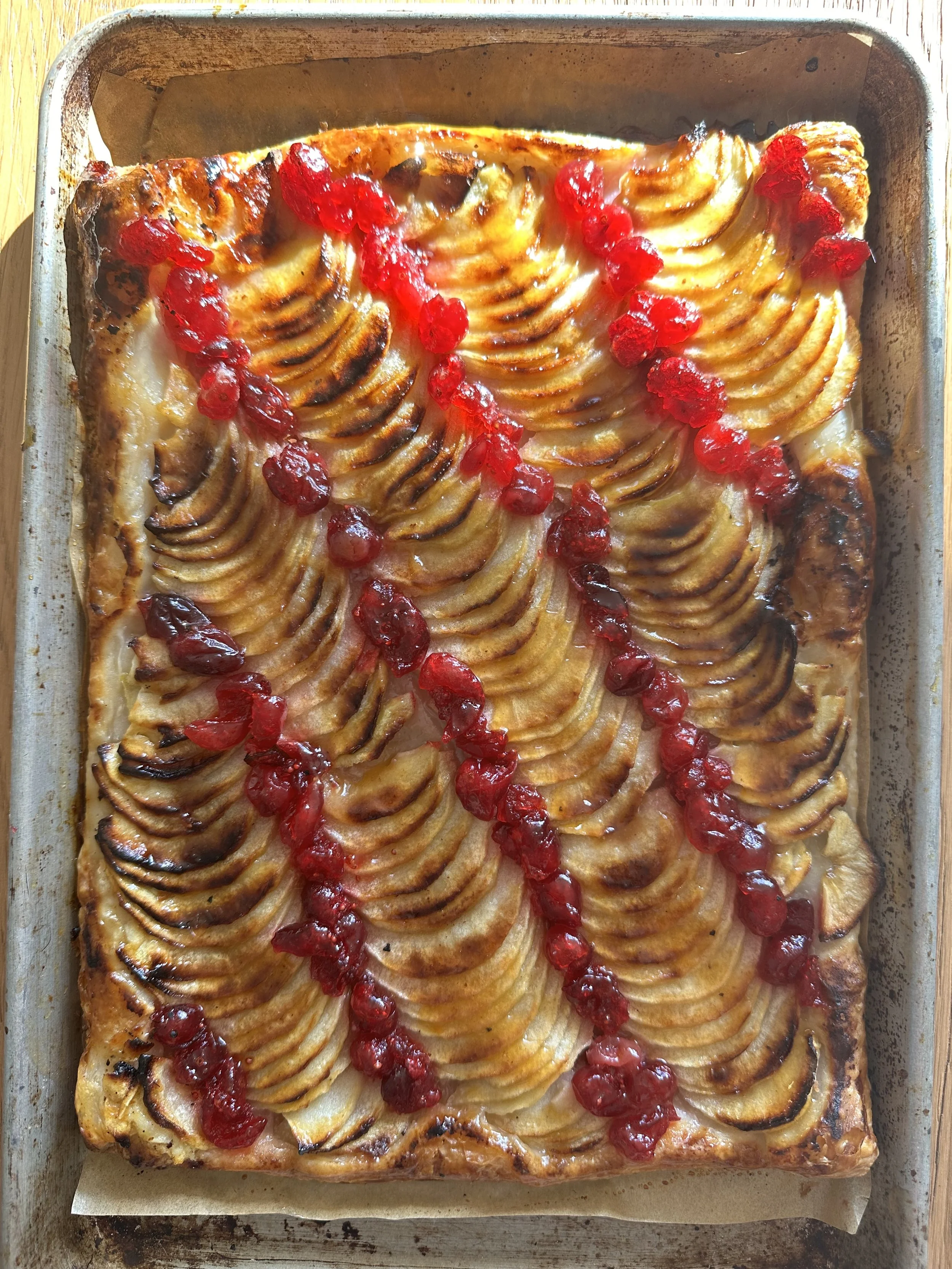 Easy Apple Tart with Sugared Cranberries