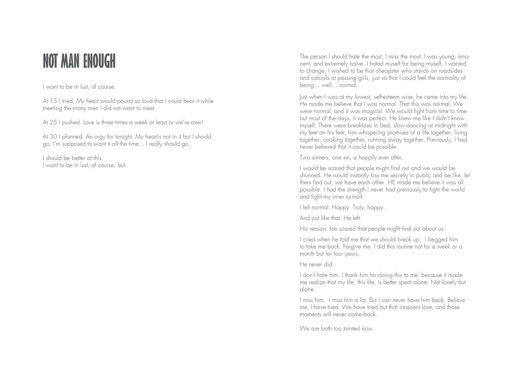 The letters, part of ‘the story of myself and some friends in these daily fragments of love’ exhibition catalogue, 2017