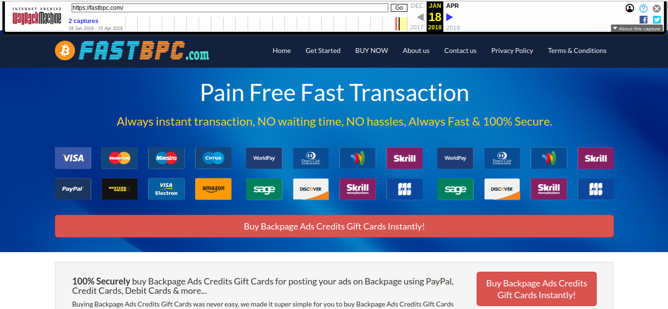 FastBPC.com? They sold Backpage credits.