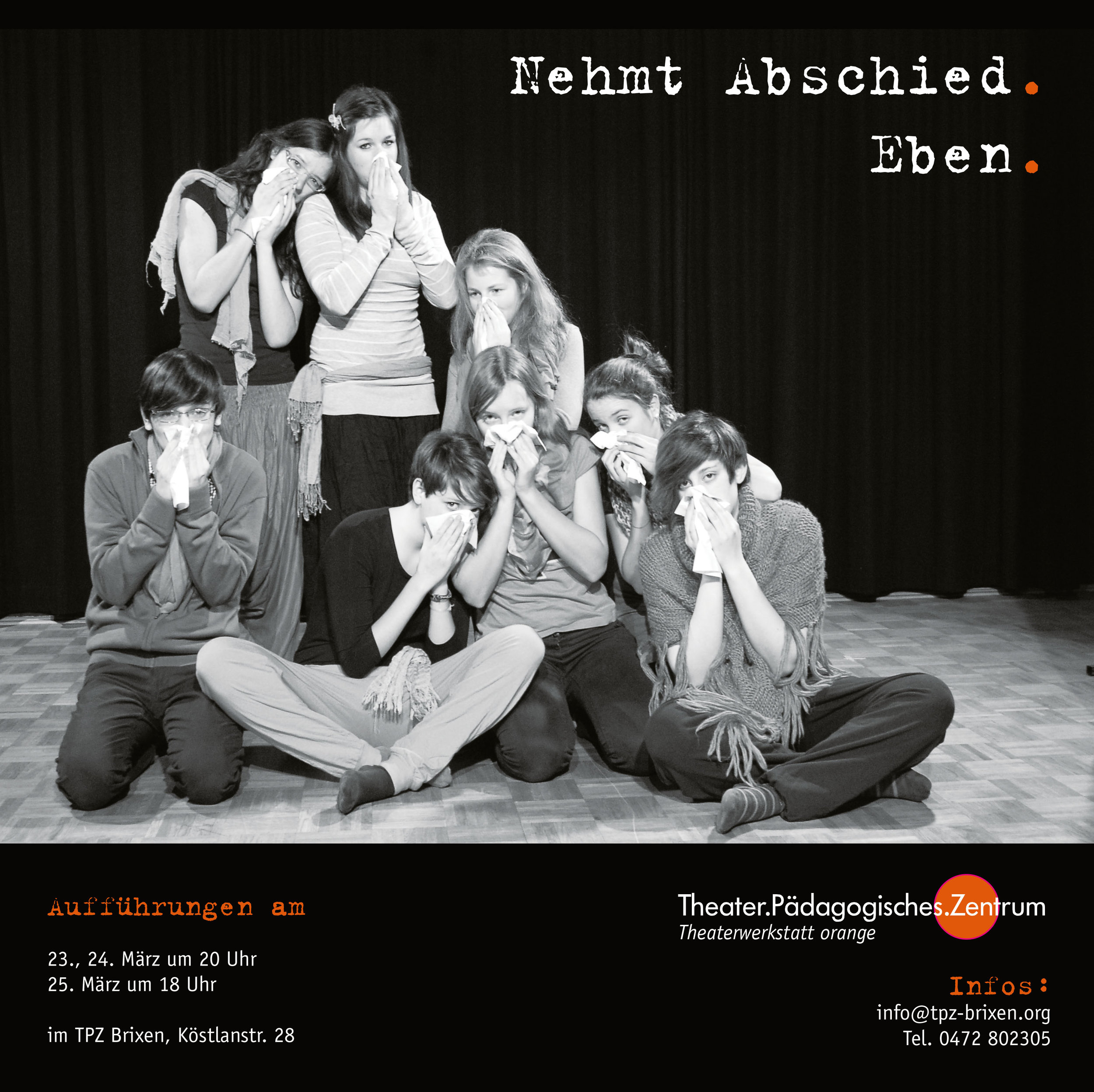 2012 orange Nehmt Abschied Plakat.jpg