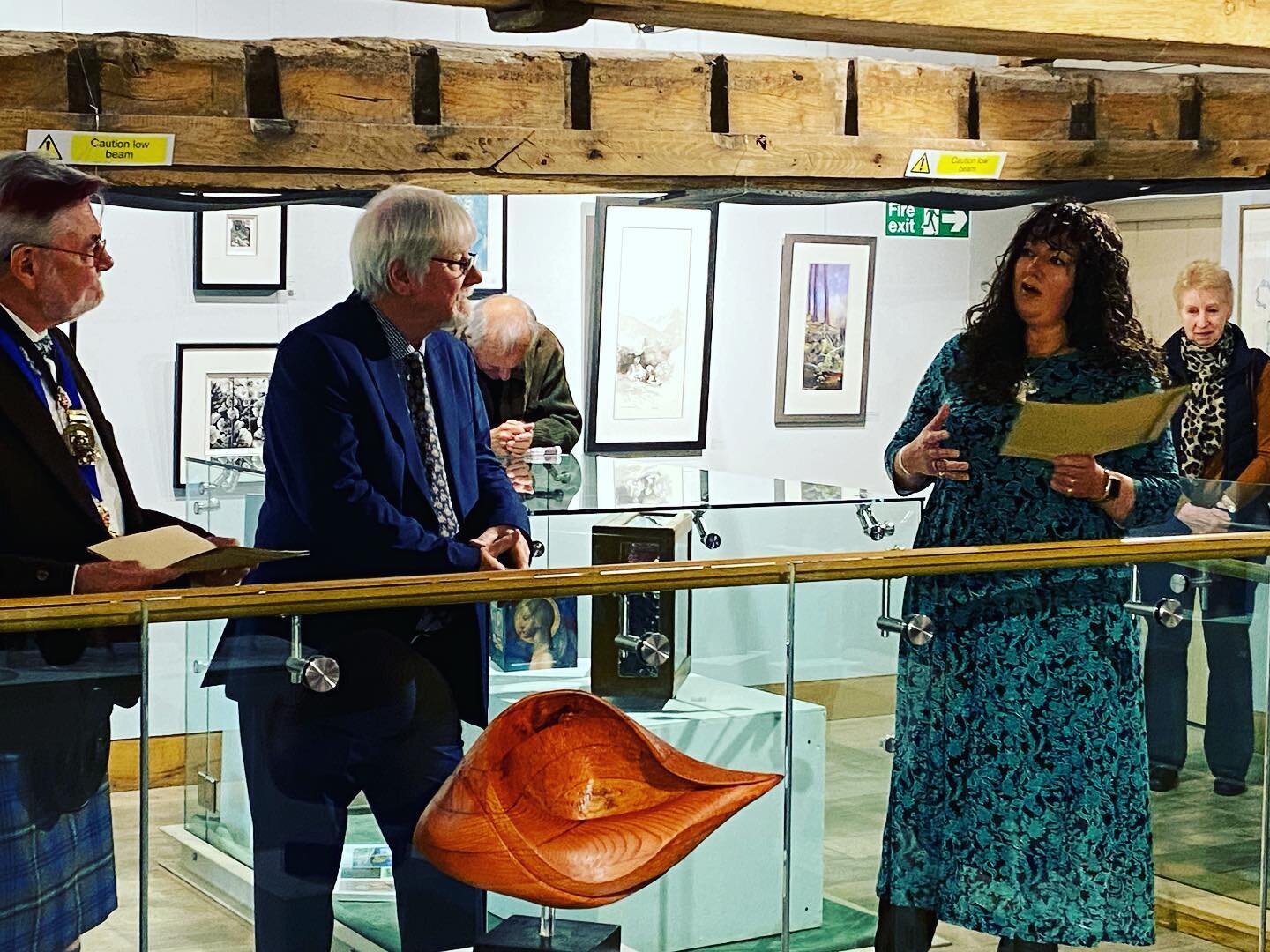 I felt very honoured to be presented with the Elsie Holland award today at the opening of the Wolverhampton Society of Artists annual exhibition at Weston Park for my wood engraving &ldquo;All That I Am I Give To You&rdquo; #wolverhamptonsocietyofart