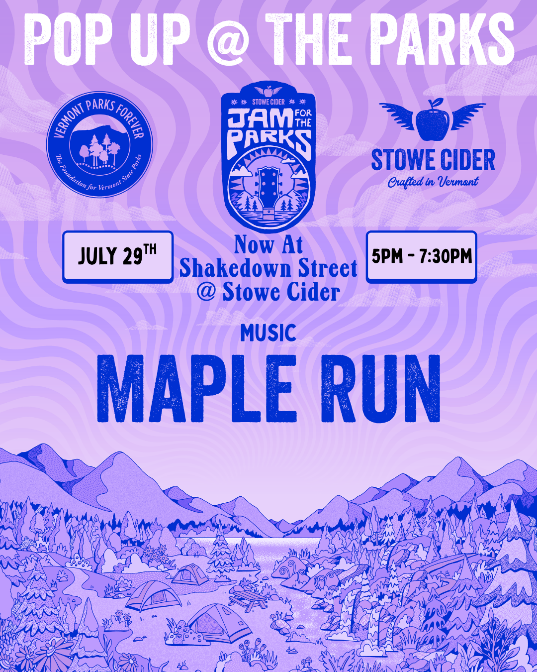 Pop Up At The Parks w/ Maple Run!
