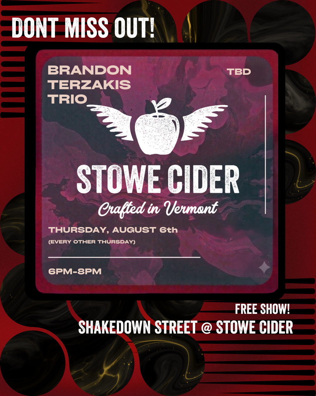 Jazz Thursdays w/ Brandon Terzakis Trio!