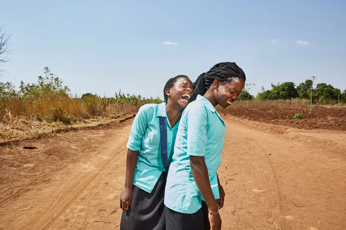 Blessing (left) and Tamanda