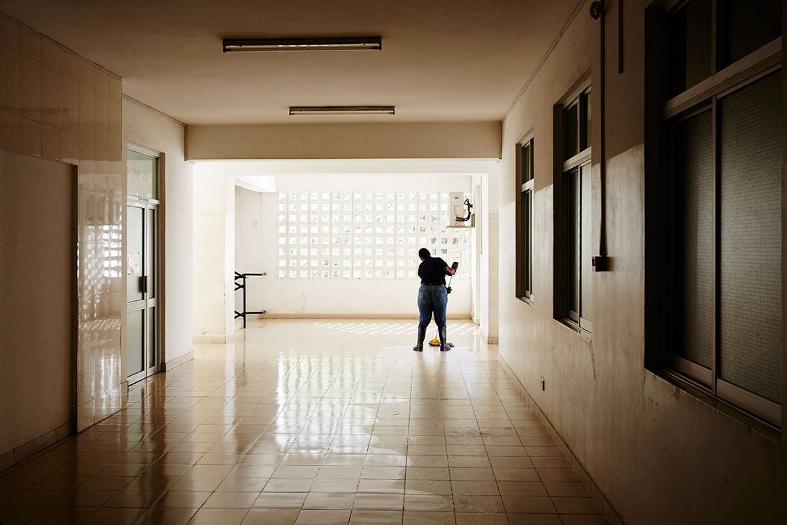 Hallway at Muhimbili Hospital