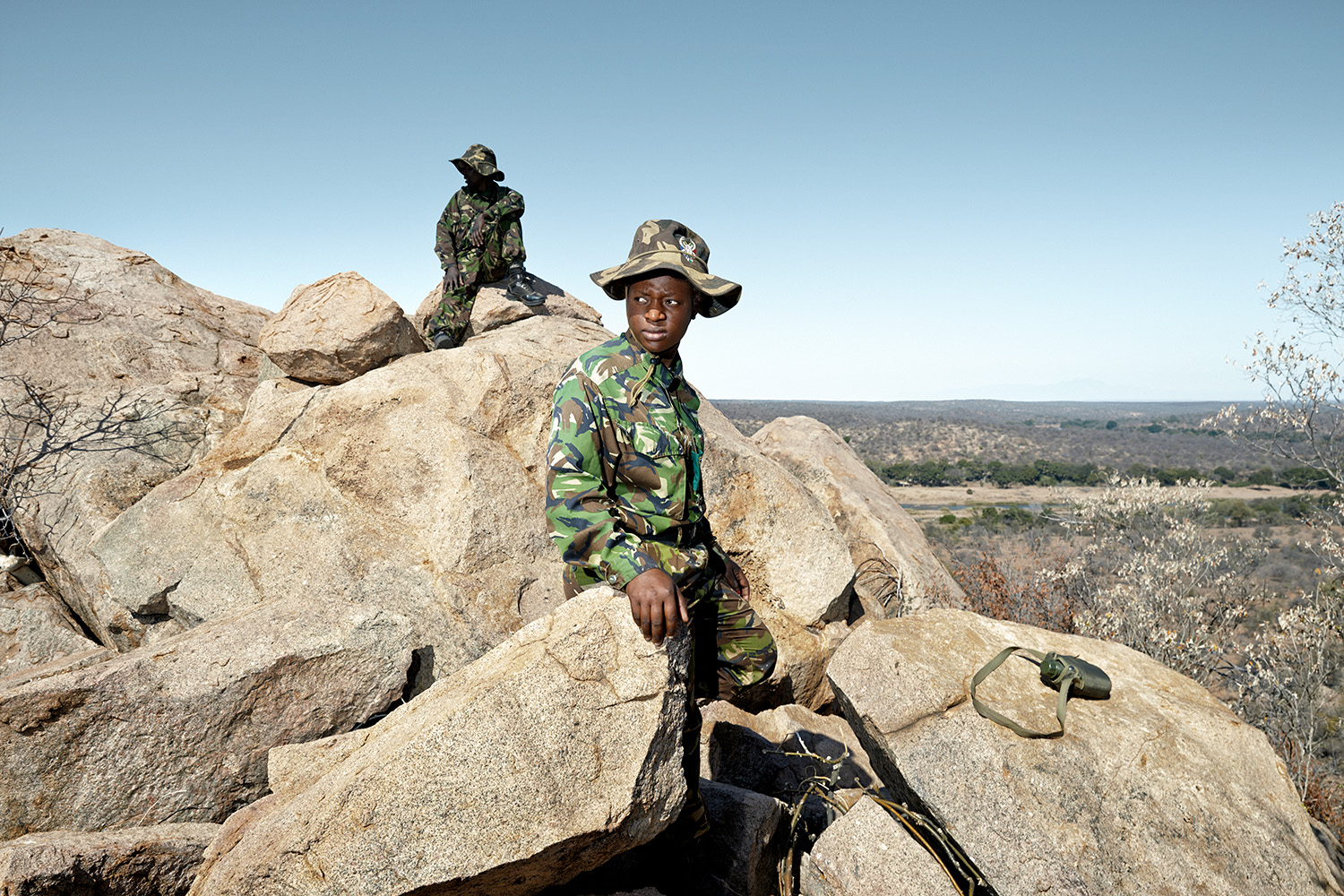 Black Mamba Nkateko (front) & Happy on hill top
