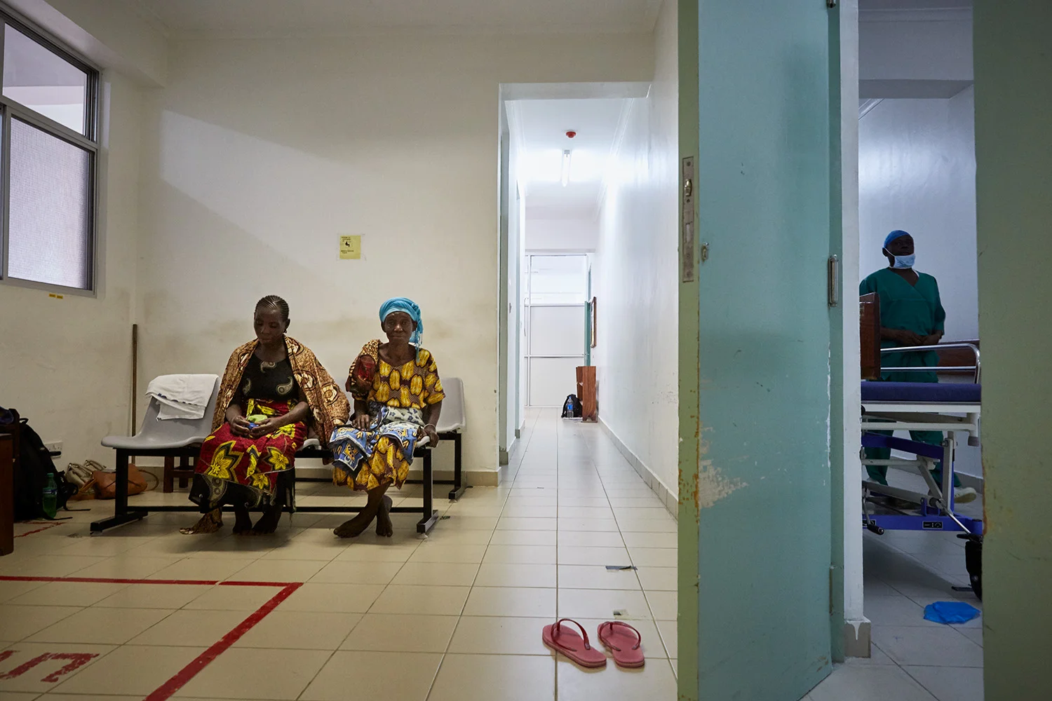 Imelda and Elizabeth wait