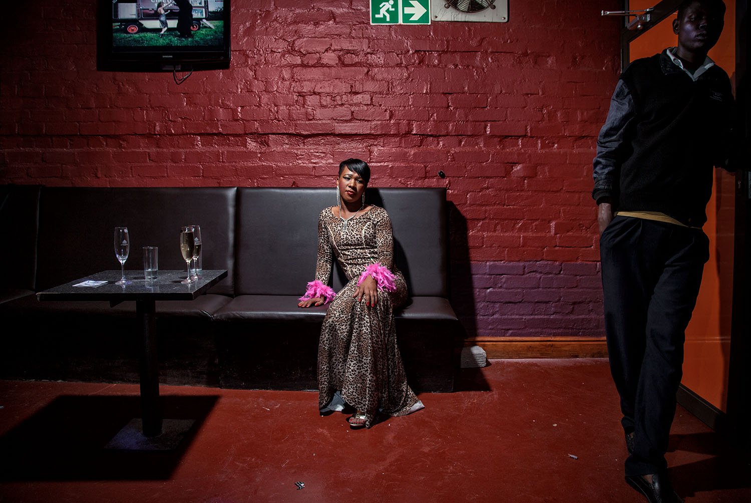  Chedino’s friend Alicia relaxes after participating at the Miss Temptation beauty pageant, Athlone, Cape Town, 2014.   