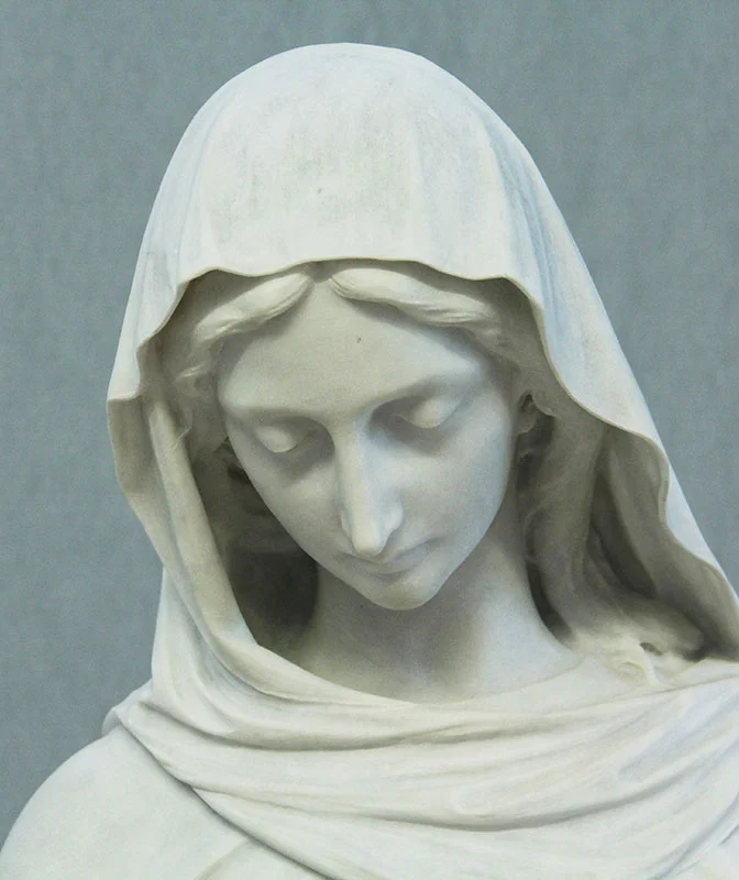 After: marble sculpture after conservation treatment