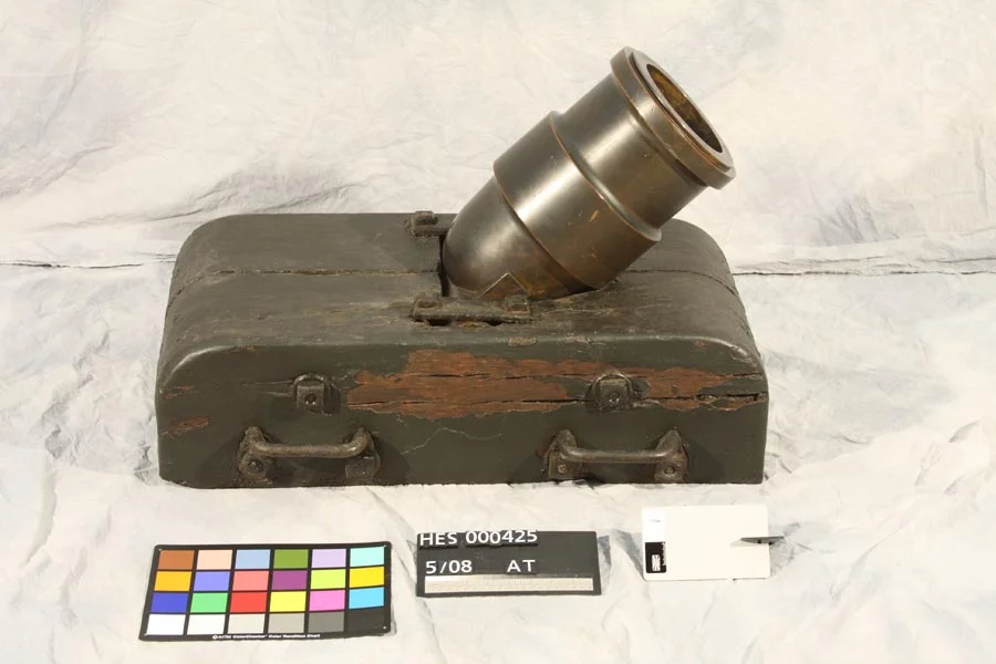 After: coehorn mortar after military artifact conservation treatment