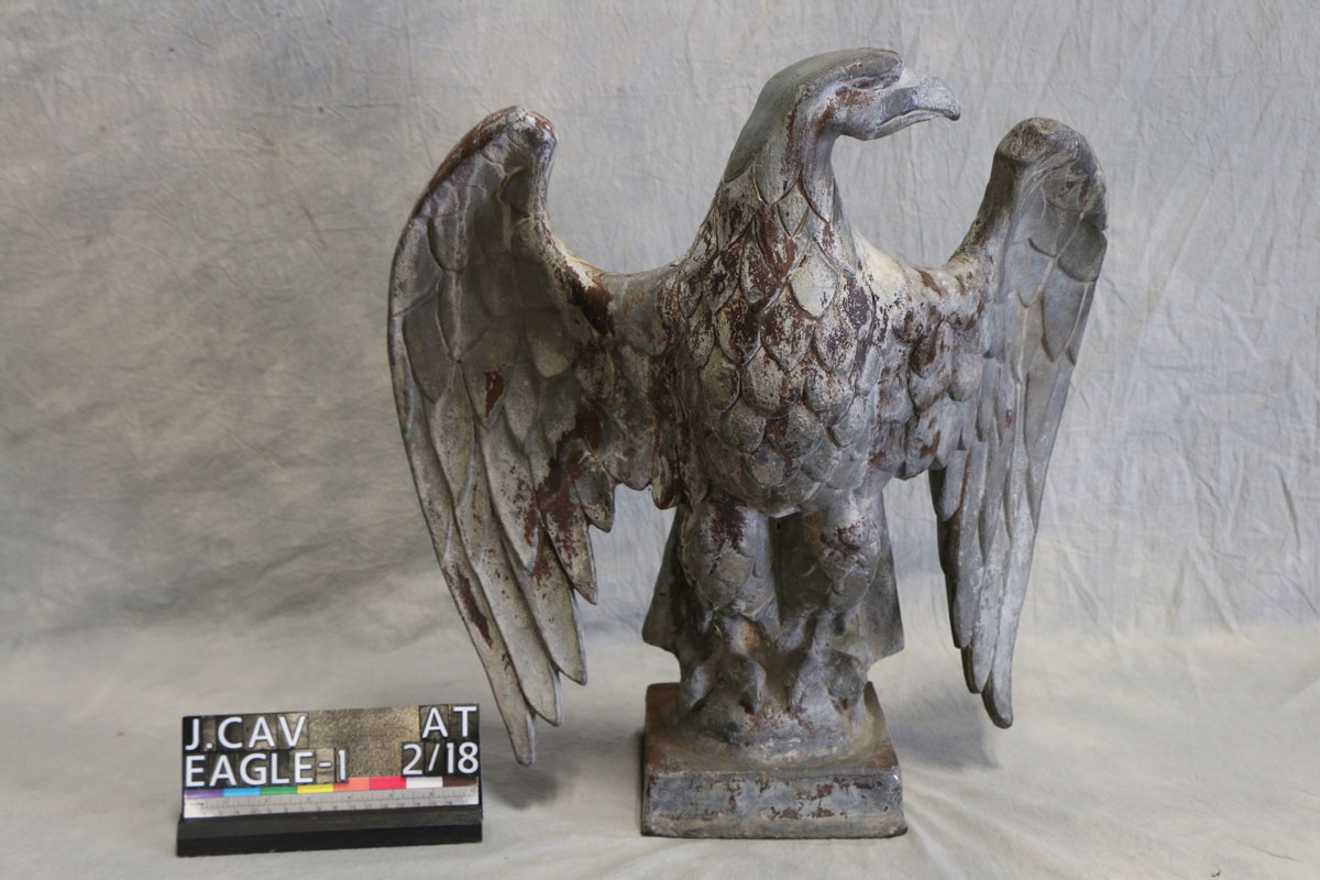 Lead Eagle Sculpture