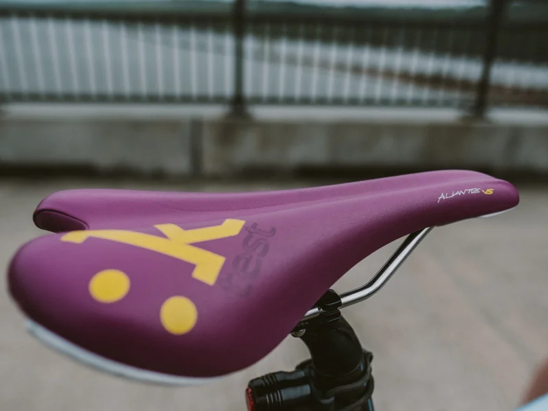 ALIANTE V5 SEAT: “It’s a lot more comfortable, and it’s a lot lighter than the one my bike came with.” No longer available; comparable seats start at $200.