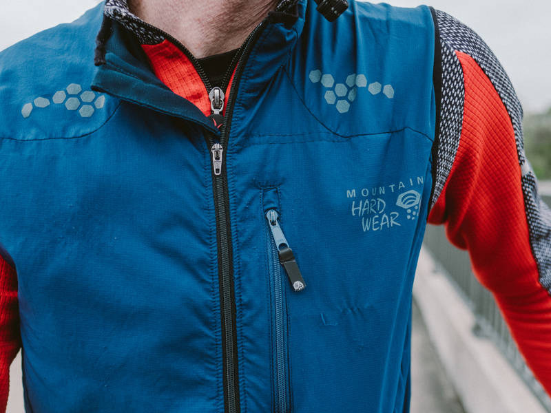 Mountain Hardwear Vest: “This wind vest is really functional. It folds into its own mesh pocket and fits under my cycling jersey if I need to wad it up.” No longer available; comparable vests start at $59.95.