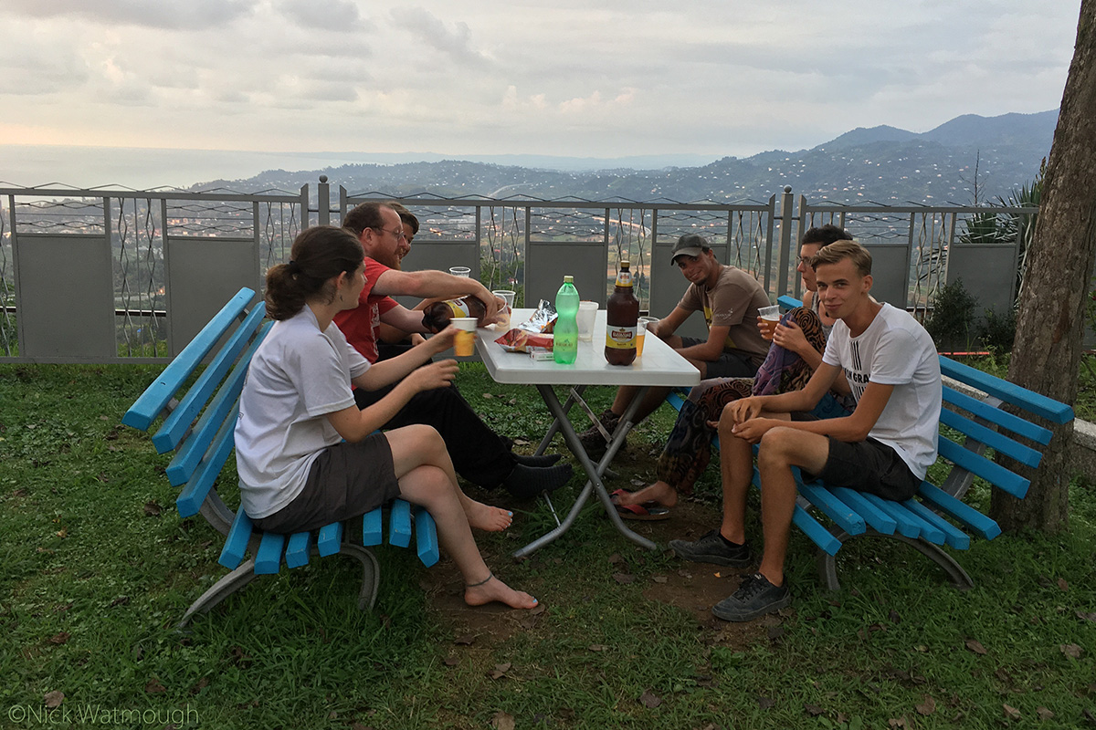 Well-deserved drinks after a long day of counting. Photo by Nick Watmough.