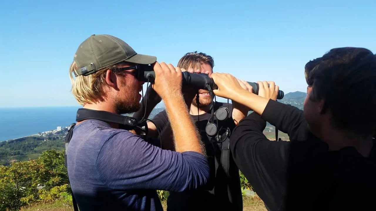 Your perspective on the world will change when looking through not one, but four binoculars. Photo by Tohar Tal.