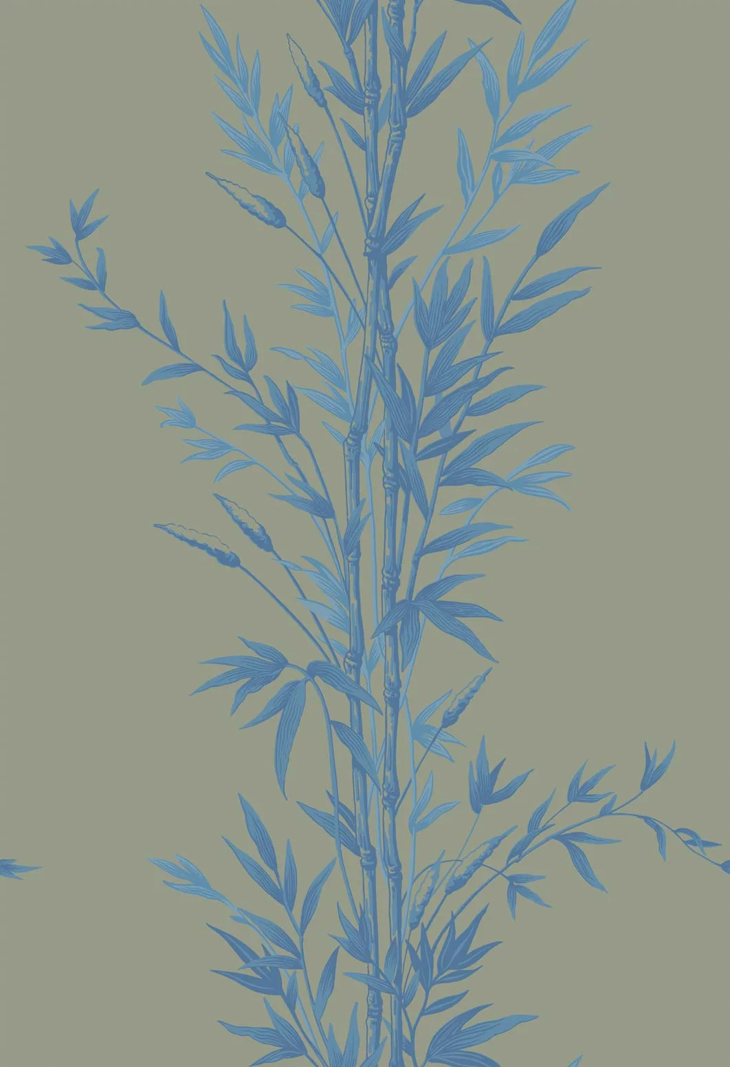 Blue on Khaki