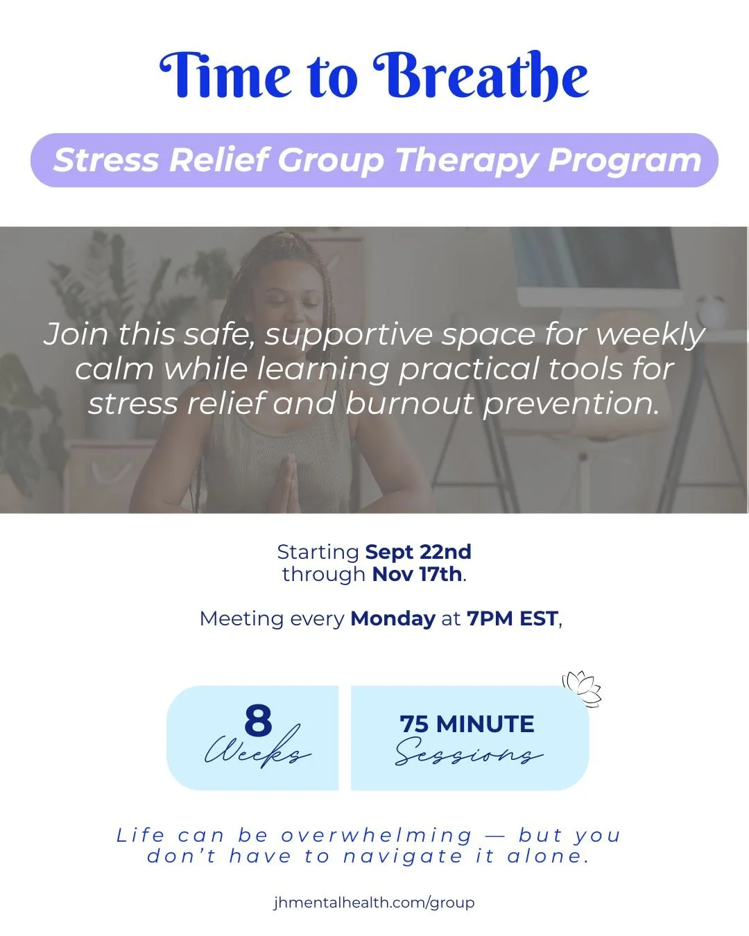 In one week, I will be holding space for those professionals who are ready to stress less and thrive more. Reserve your spot today!