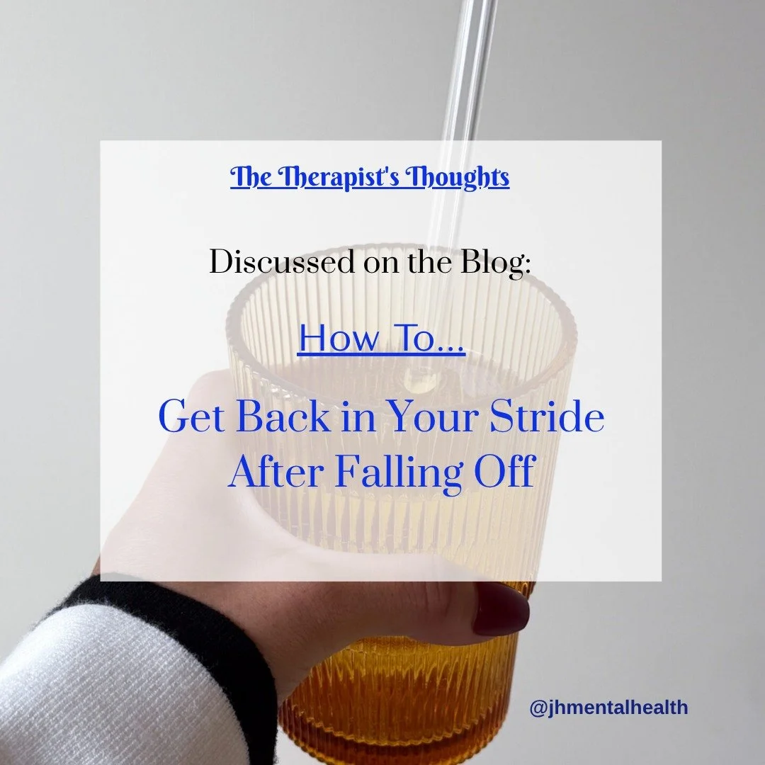 Everyone falls off at some point in time. Do you know how to get back in your stride? I'm talking about building resilience in this blog post. -Jessica Herd, LMHC-D