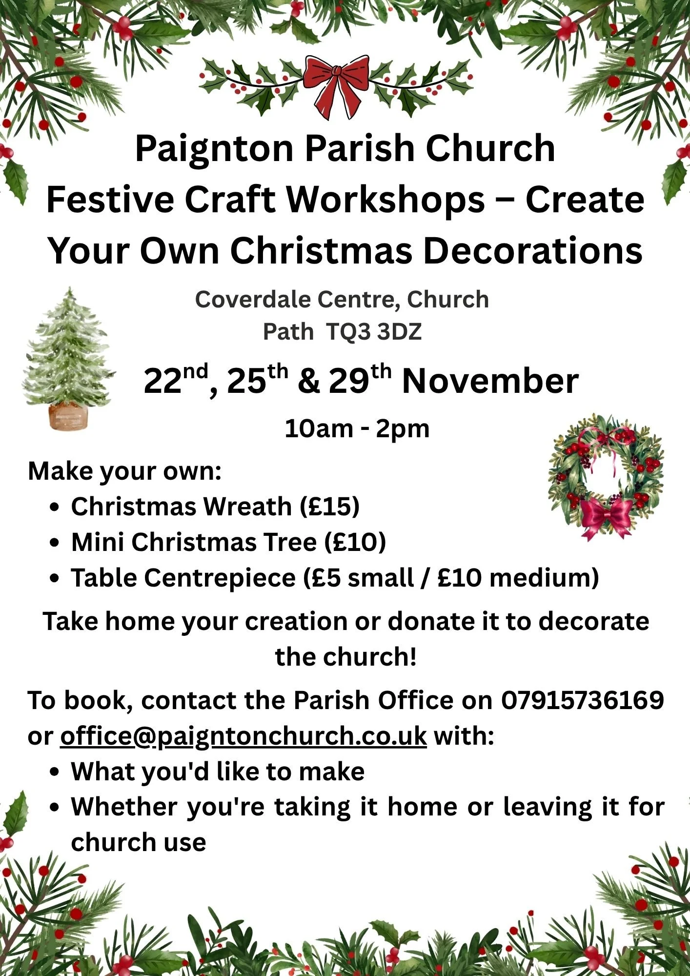 Festive Craft Workshops – Create Your Own Christmas Decorations