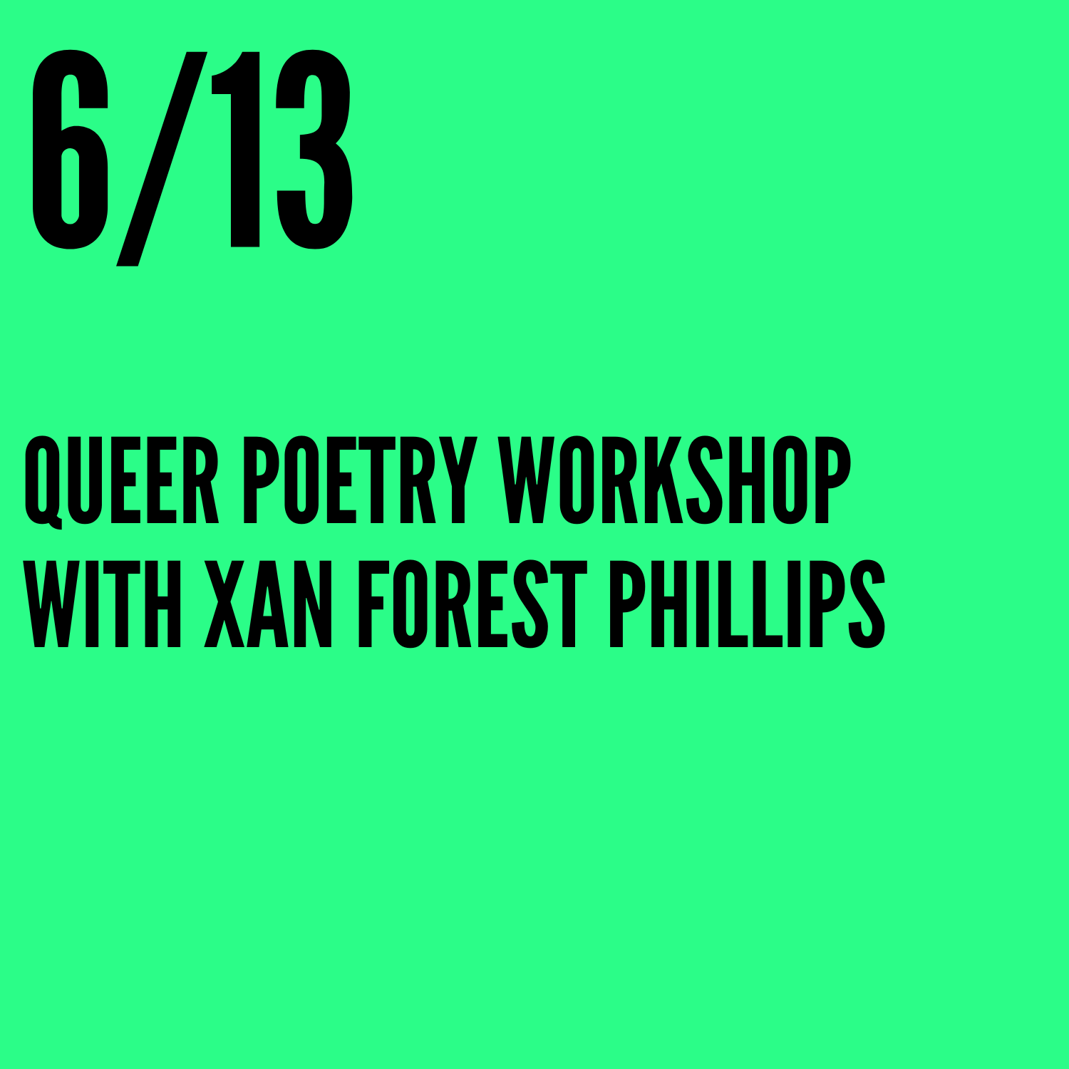 Queer Poetry Workshop