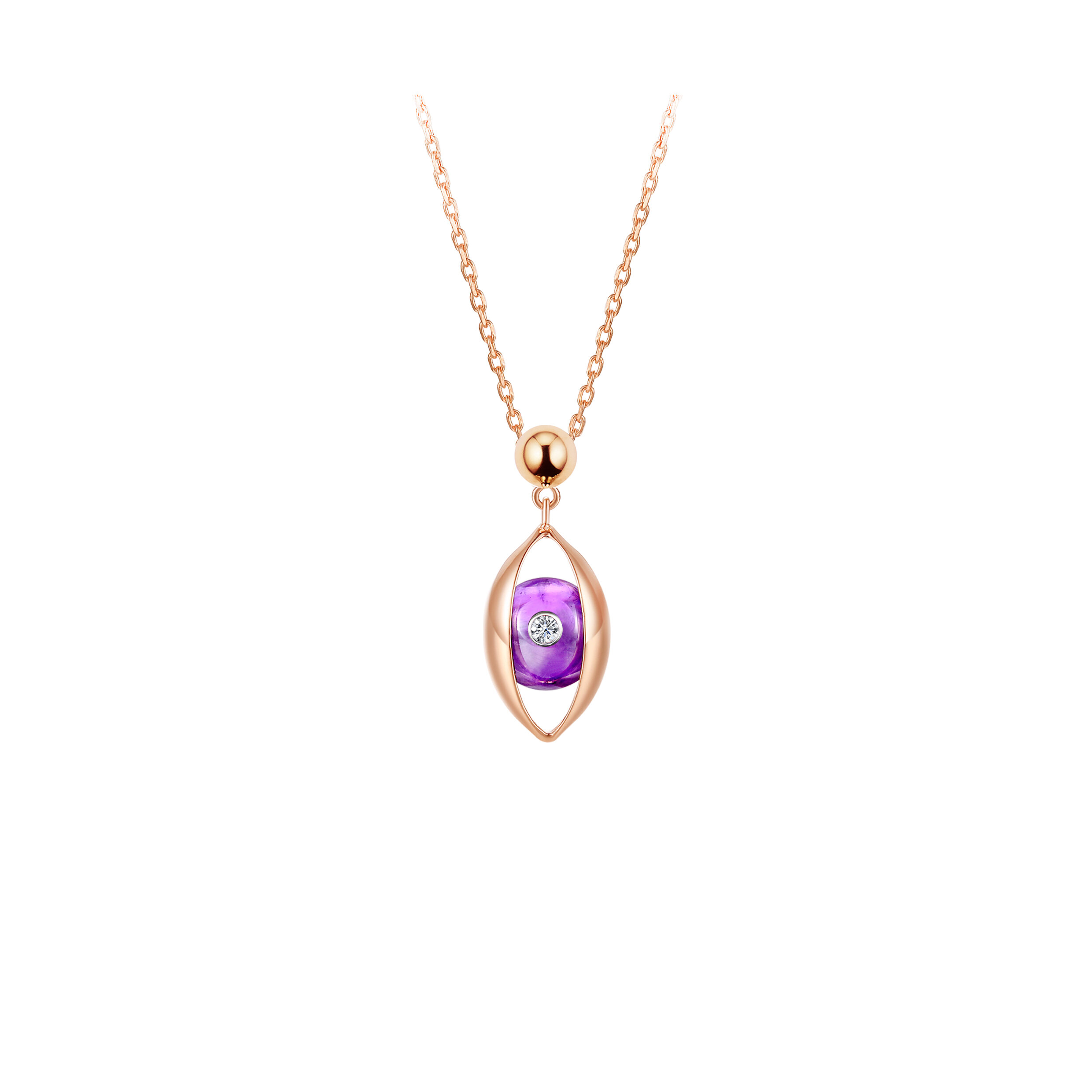 amethyst necklace, gold necklace, eye necklace