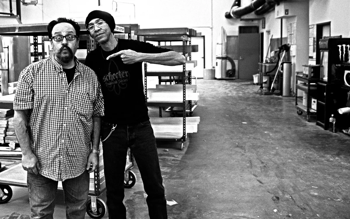 dUg Pinnick and Custom Shop Manager John Gaudesi