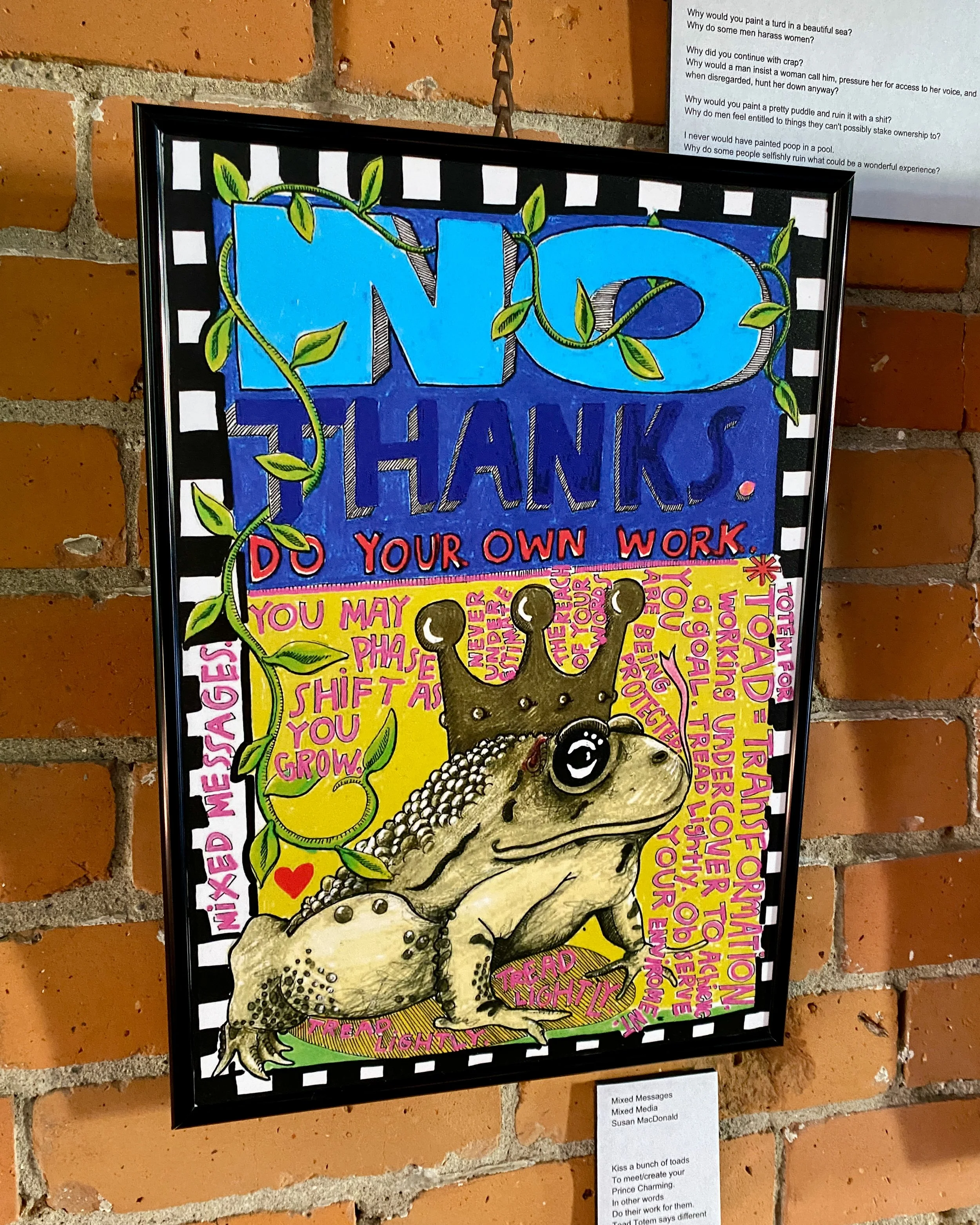   3rd Place, People's Choice:  Susan MacDonald, "Mixed Messages"  