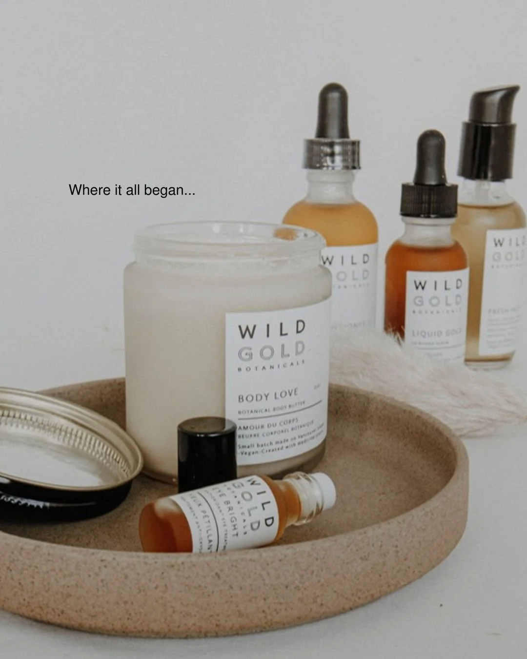 This is where Wildgold began. Old labels, small batches, big dreams, and a clinical herbalist who refused to put anything toxic on her
skin or yours. Our mission remains sacred and unaltered.

Tag a friend who&rsquo;d love this brand.

Sun Honey and 